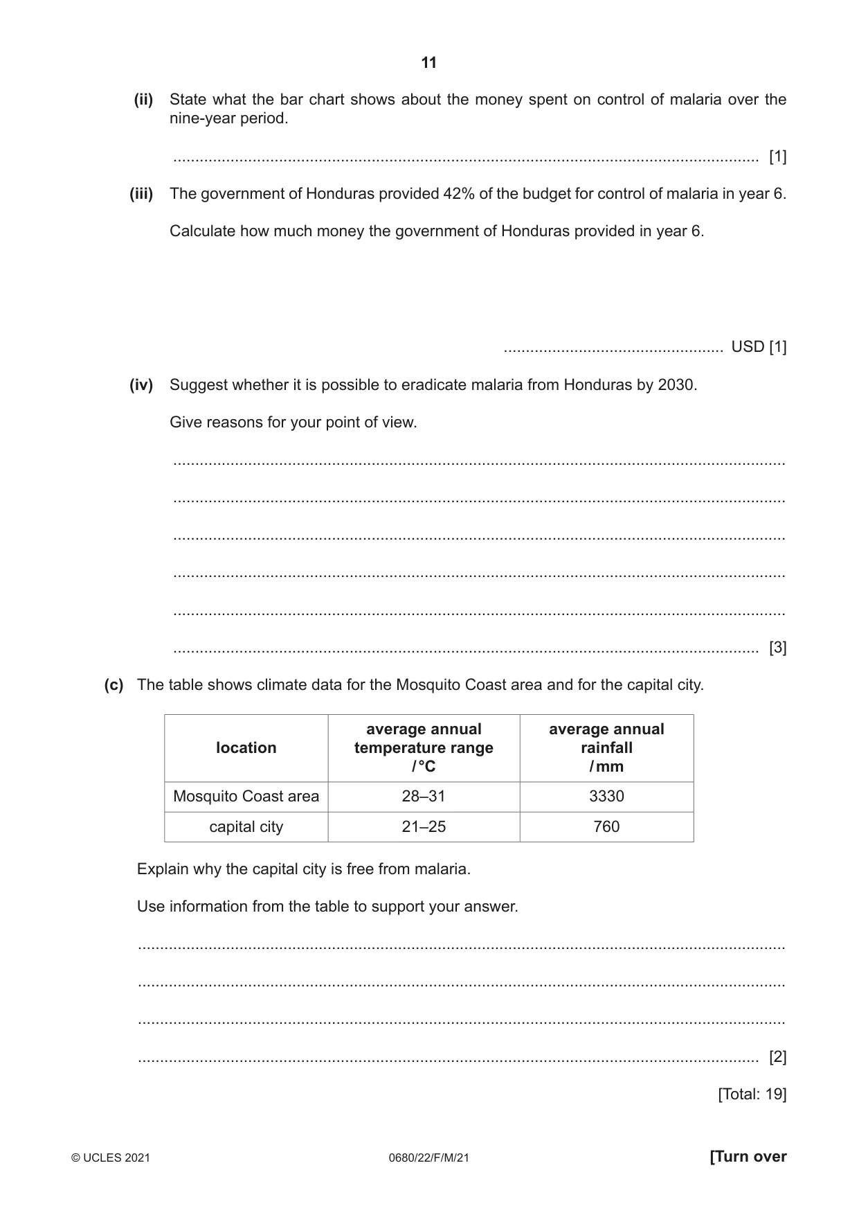 Cambridge IGCSE Environmental Management 0680 2021 Feb/March Paper 2 · Variant 2 question paper, page 11 of 20