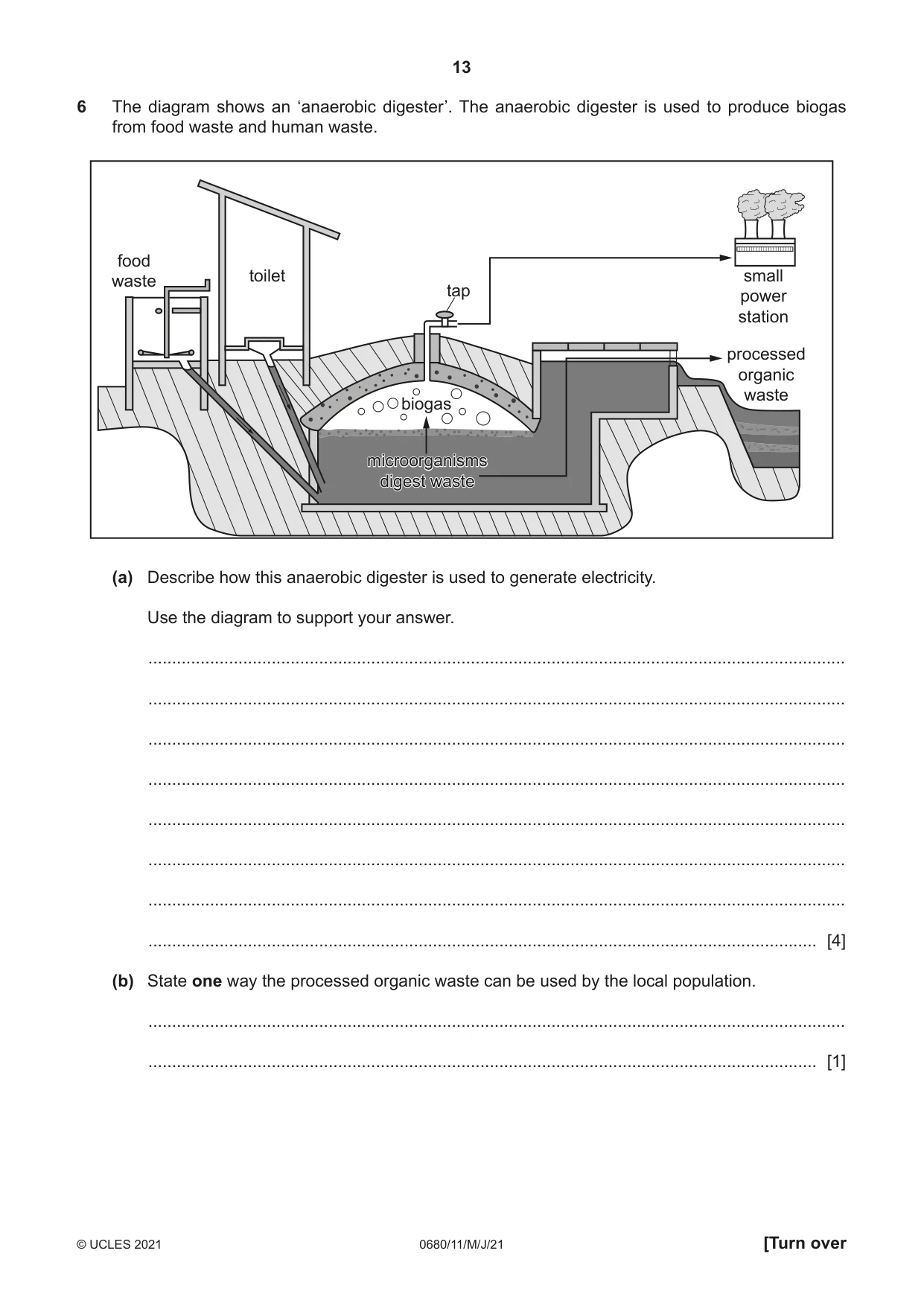 Cambridge IGCSE Environmental Management 0680 2021 May/June Paper 1 · Variant 1 question paper, page 13 of 20