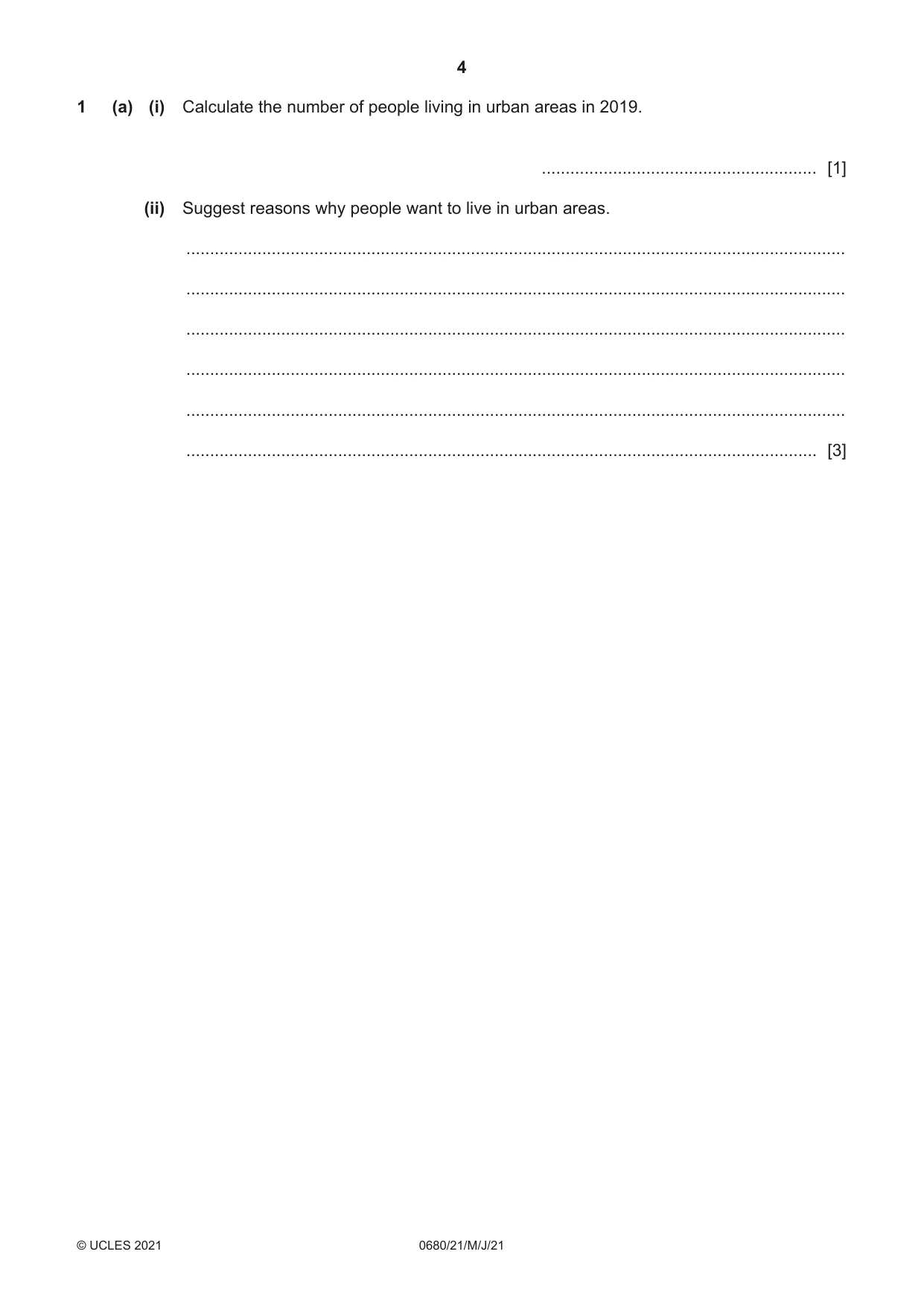 Cambridge IGCSE Environmental Management 0680 2021 May/June Paper 2 · Variant 1 question paper, page 4 of 20