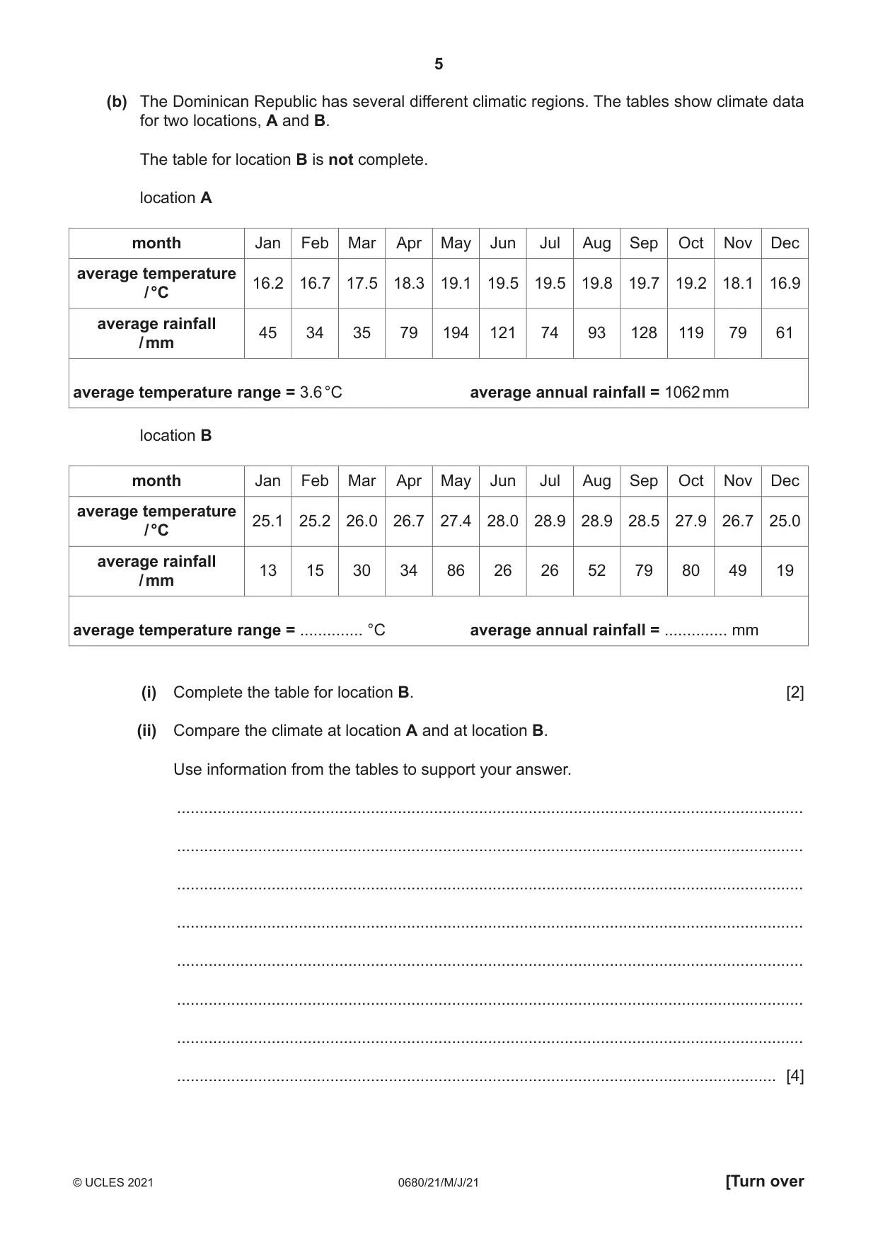 Cambridge IGCSE Environmental Management 0680 2021 May/June Paper 2 · Variant 1 question paper, page 5 of 20