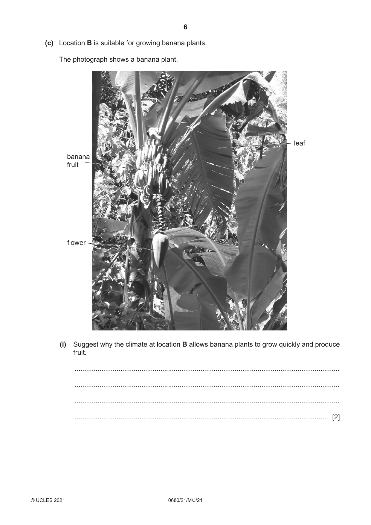 Cambridge IGCSE Environmental Management 0680 2021 May/June Paper 2 · Variant 1 question paper, page 6 of 20