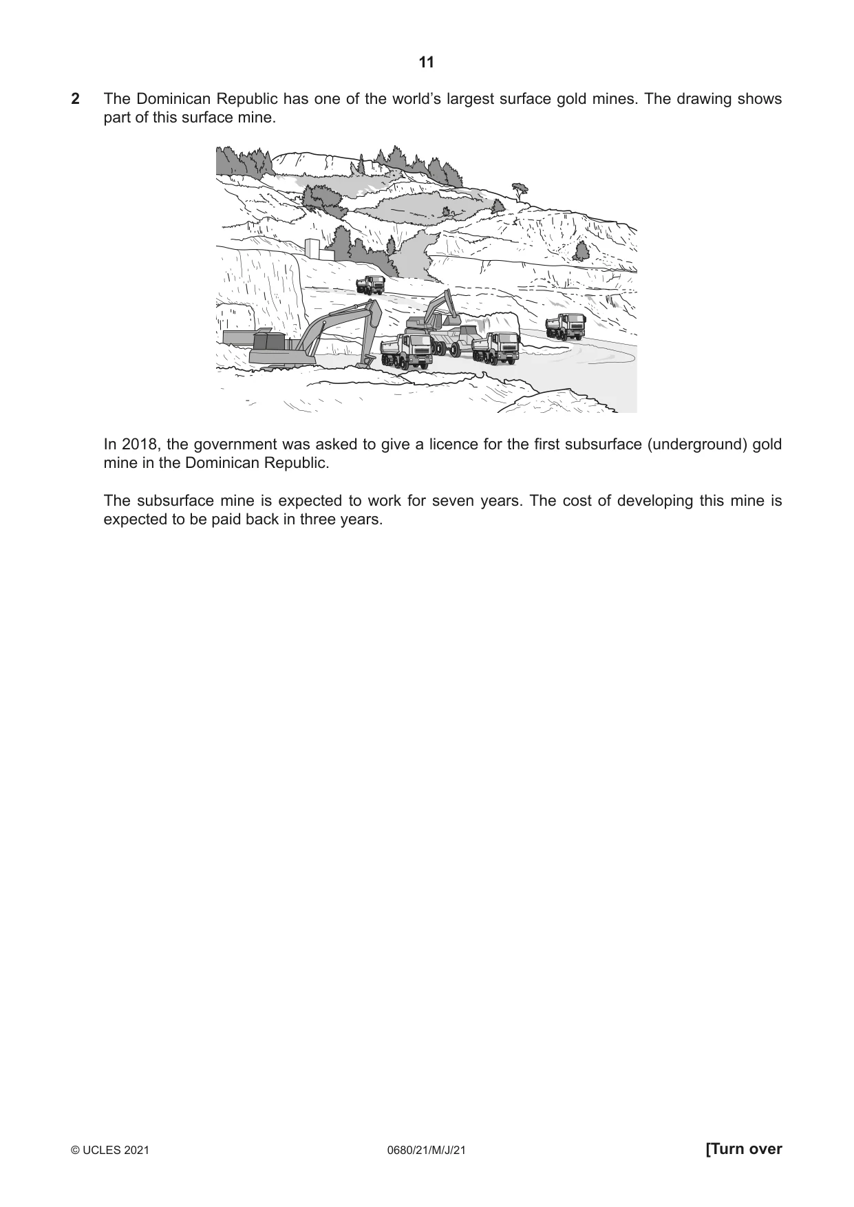 Cambridge IGCSE Environmental Management 0680 2021 May/June Paper 2 · Variant 1 question paper, page 11 of 20