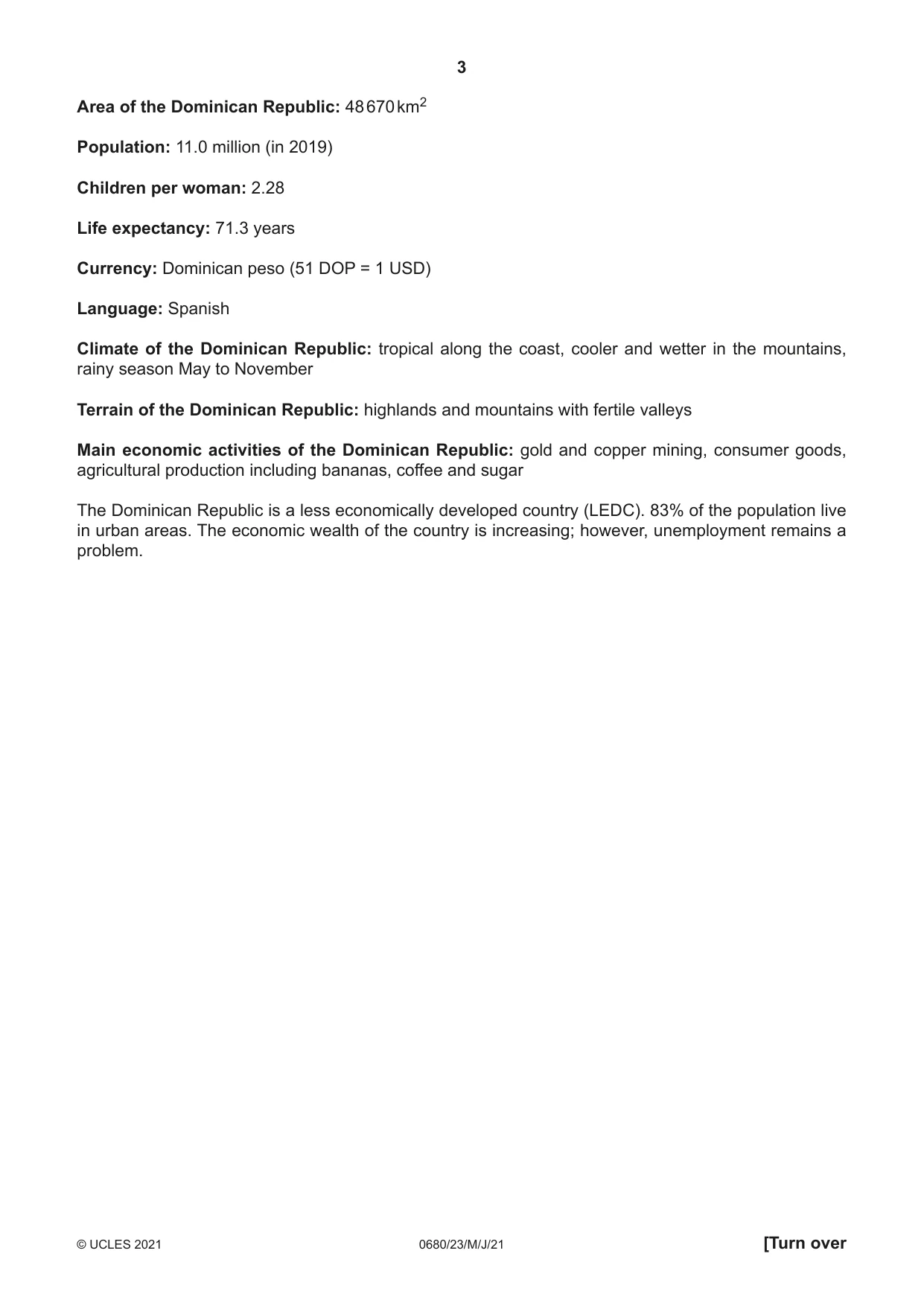 Cambridge IGCSE Environmental Management 0680 2021 May/June Paper 2 · Variant 3 question paper, page 3 of 20