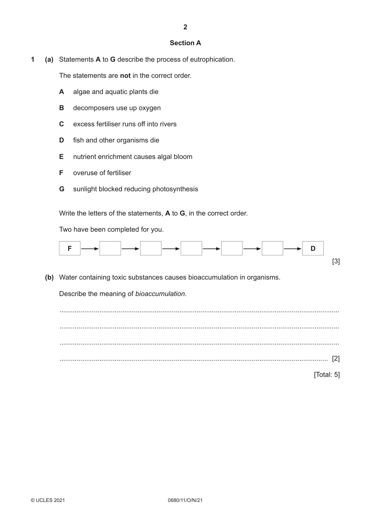 Cambridge IGCSE Environmental Management 0680 2021 Oct/Nov Paper 1 · Variant 1 question paper, page 2 of 24