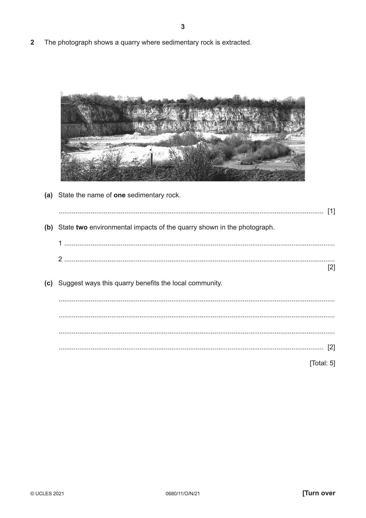 Cambridge IGCSE Environmental Management 0680 2021 Oct/Nov Paper 1 · Variant 1 question paper, page 3 of 24