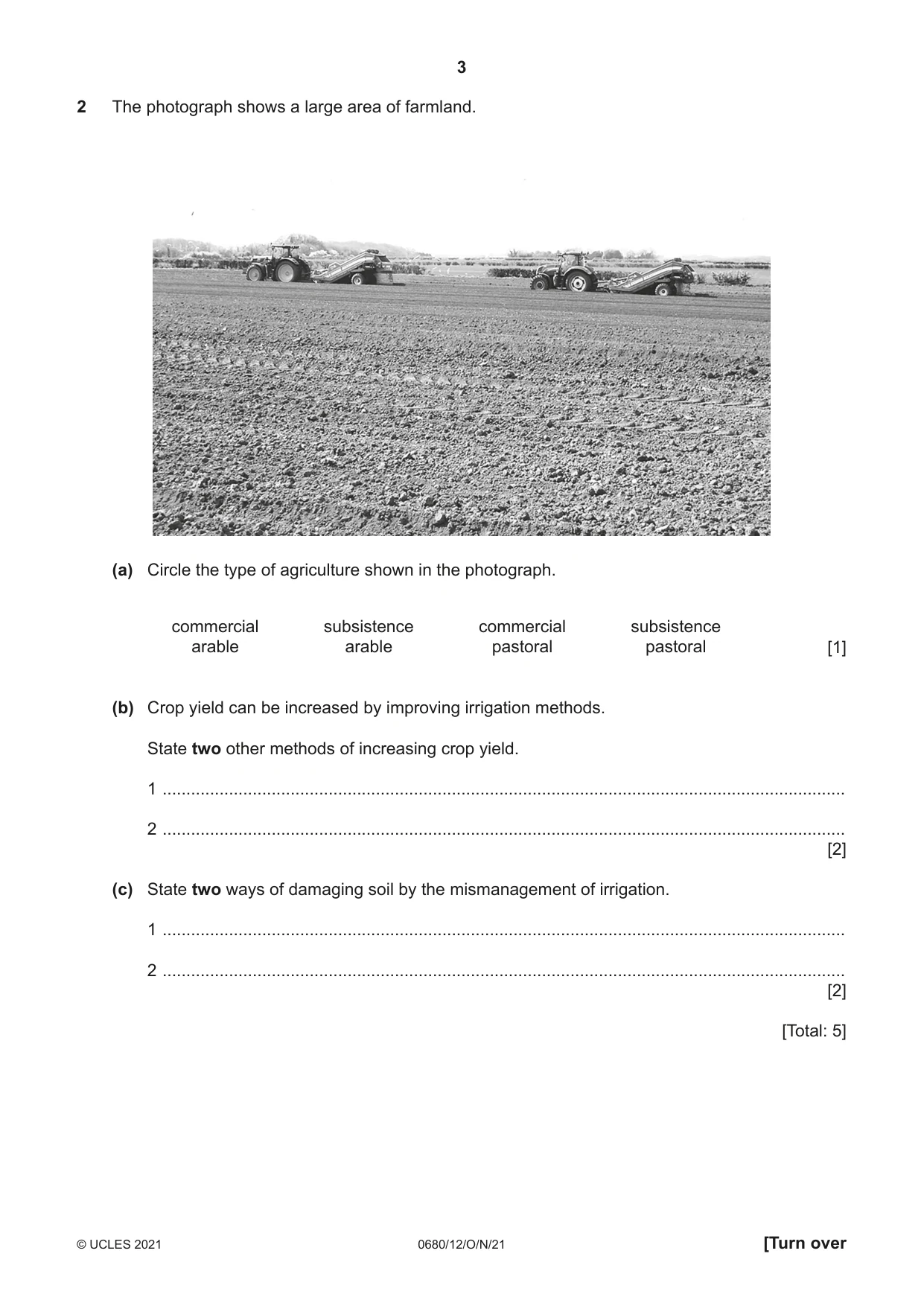 Cambridge IGCSE Environmental Management 0680 2021 Oct/Nov Paper 1 · Variant 2 question paper, page 3 of 20