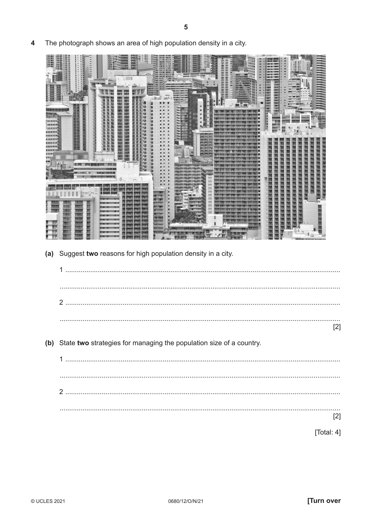 Cambridge IGCSE Environmental Management 0680 2021 Oct/Nov Paper 1 · Variant 2 question paper, page 5 of 20