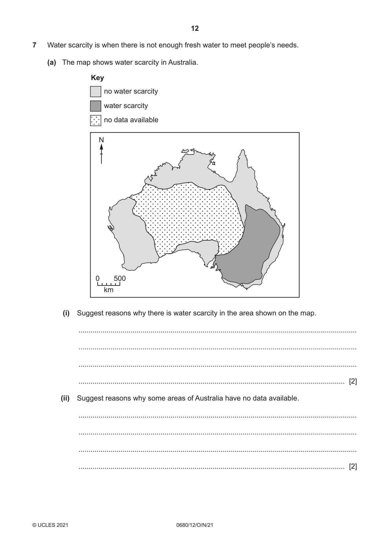 Cambridge IGCSE Environmental Management 0680 2021 Oct/Nov Paper 1 · Variant 2 question paper, page 12 of 20
