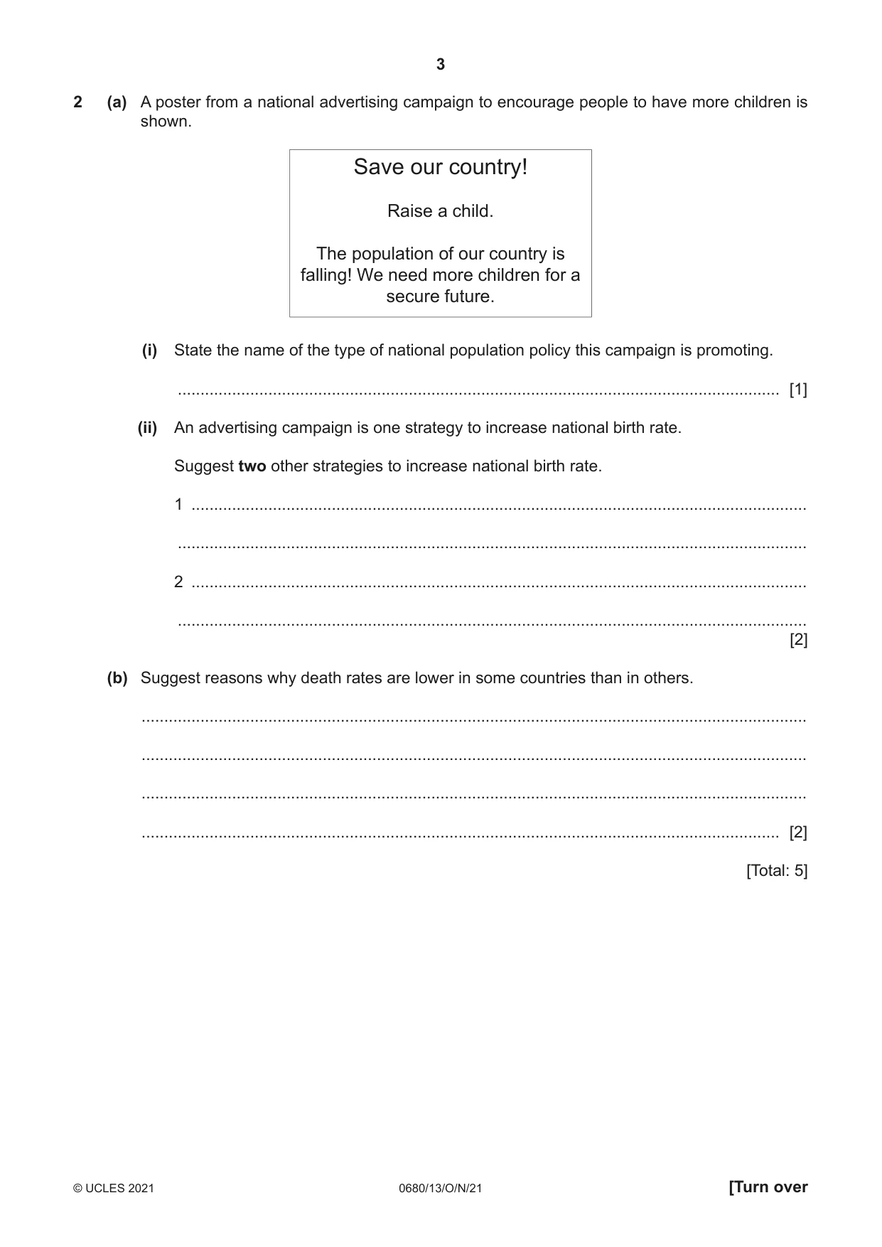 Cambridge IGCSE Environmental Management 0680 2021 Oct/Nov Paper 1 · Variant 3 question paper, page 3 of 20