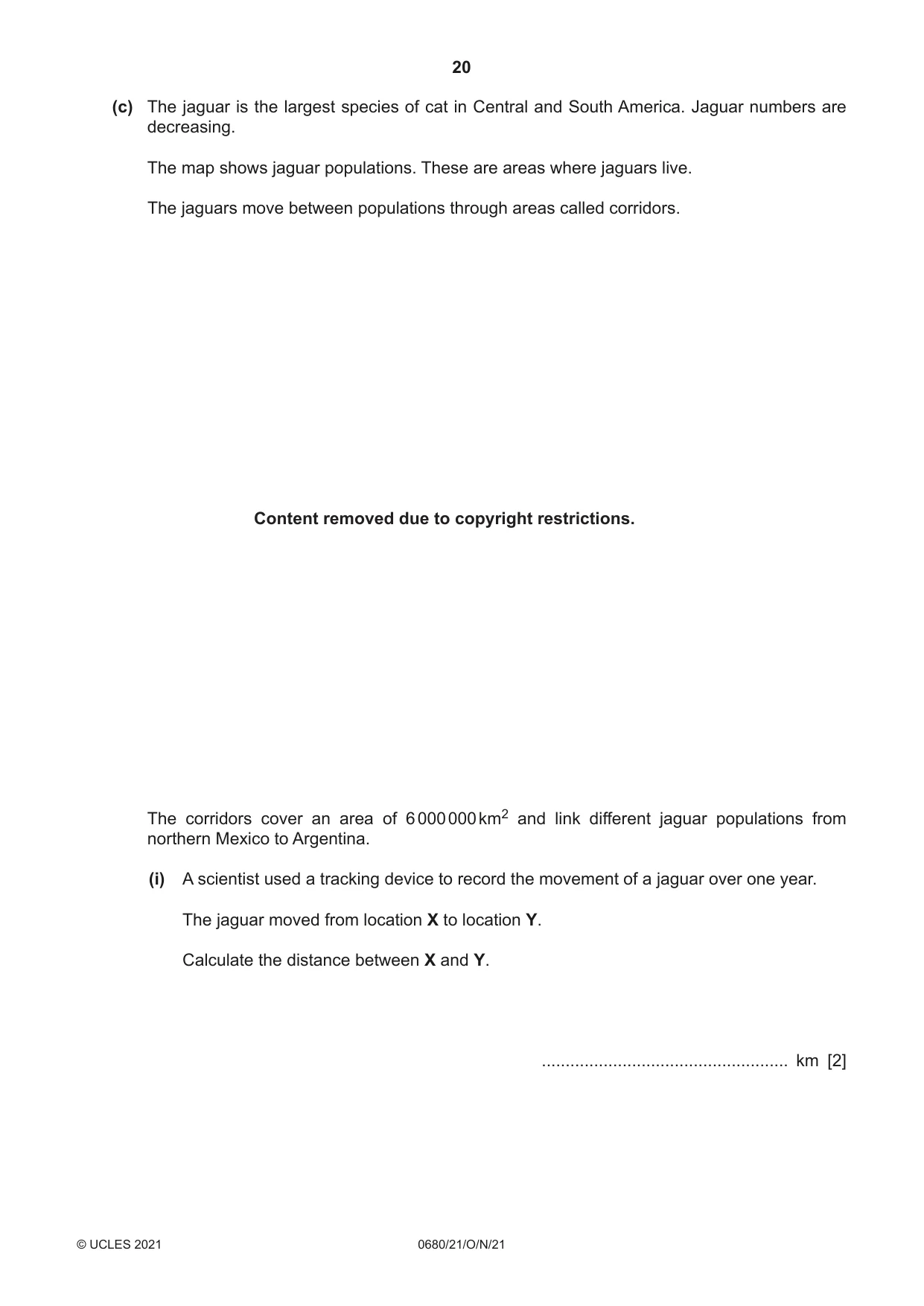 Cambridge IGCSE Environmental Management 0680 2021 Oct/Nov Paper 2 · Variant 1 question paper, page 20 of 24