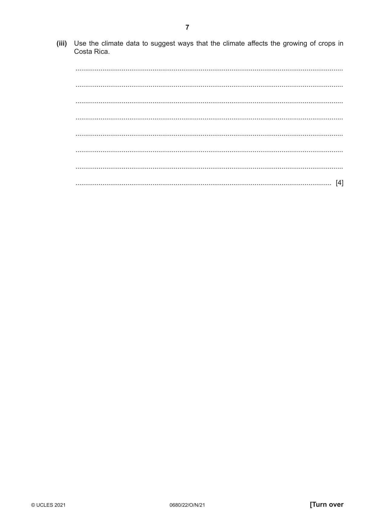 Cambridge IGCSE Environmental Management 0680 2021 Oct/Nov Paper 2 · Variant 2 question paper, page 7 of 24