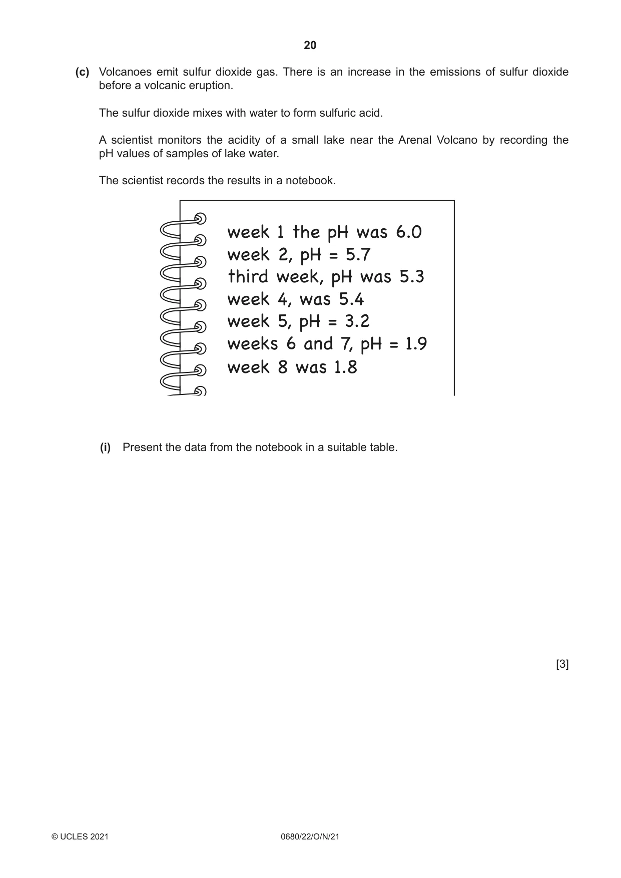 Cambridge IGCSE Environmental Management 0680 2021 Oct/Nov Paper 2 · Variant 2 question paper, page 20 of 24