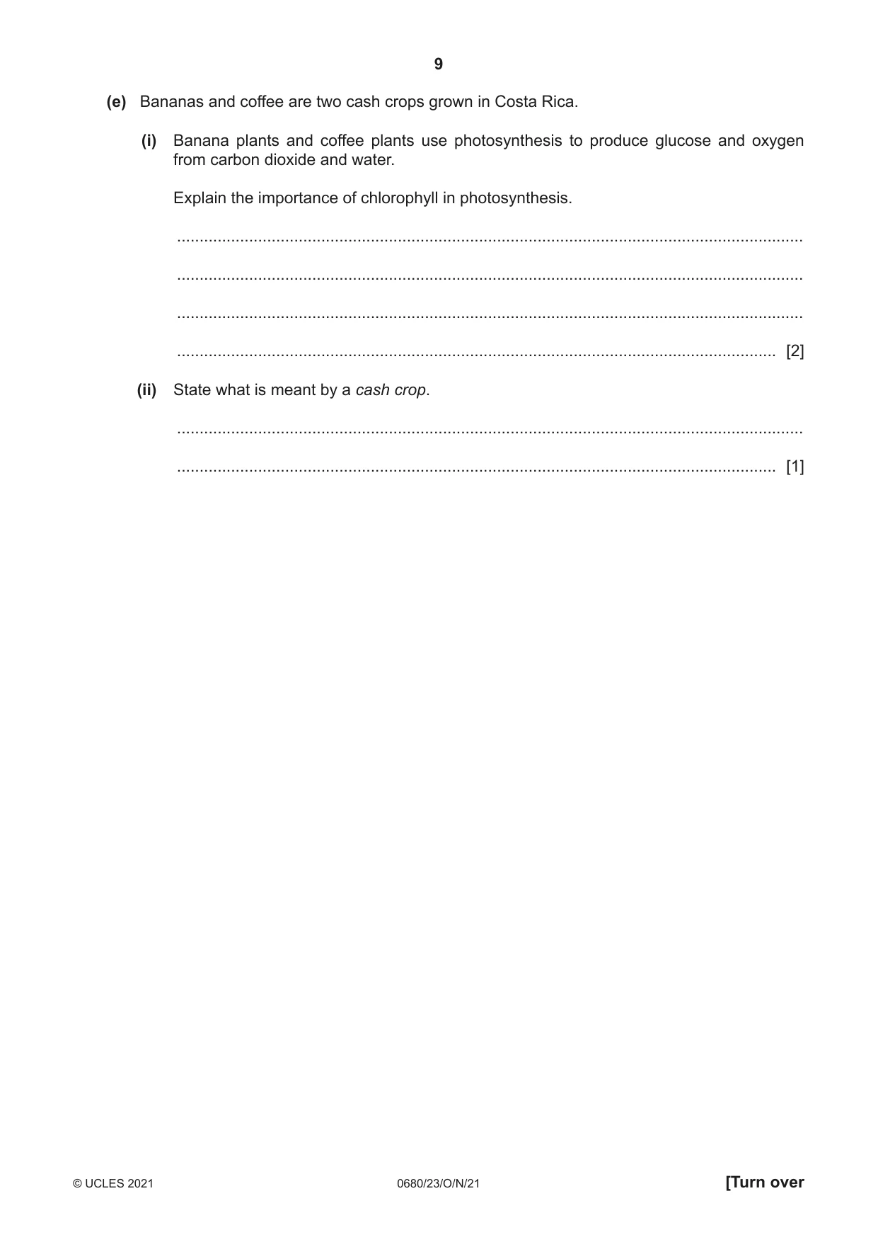 Cambridge IGCSE Environmental Management 0680 2021 Oct/Nov Paper 2 · Variant 3 question paper, page 9 of 32