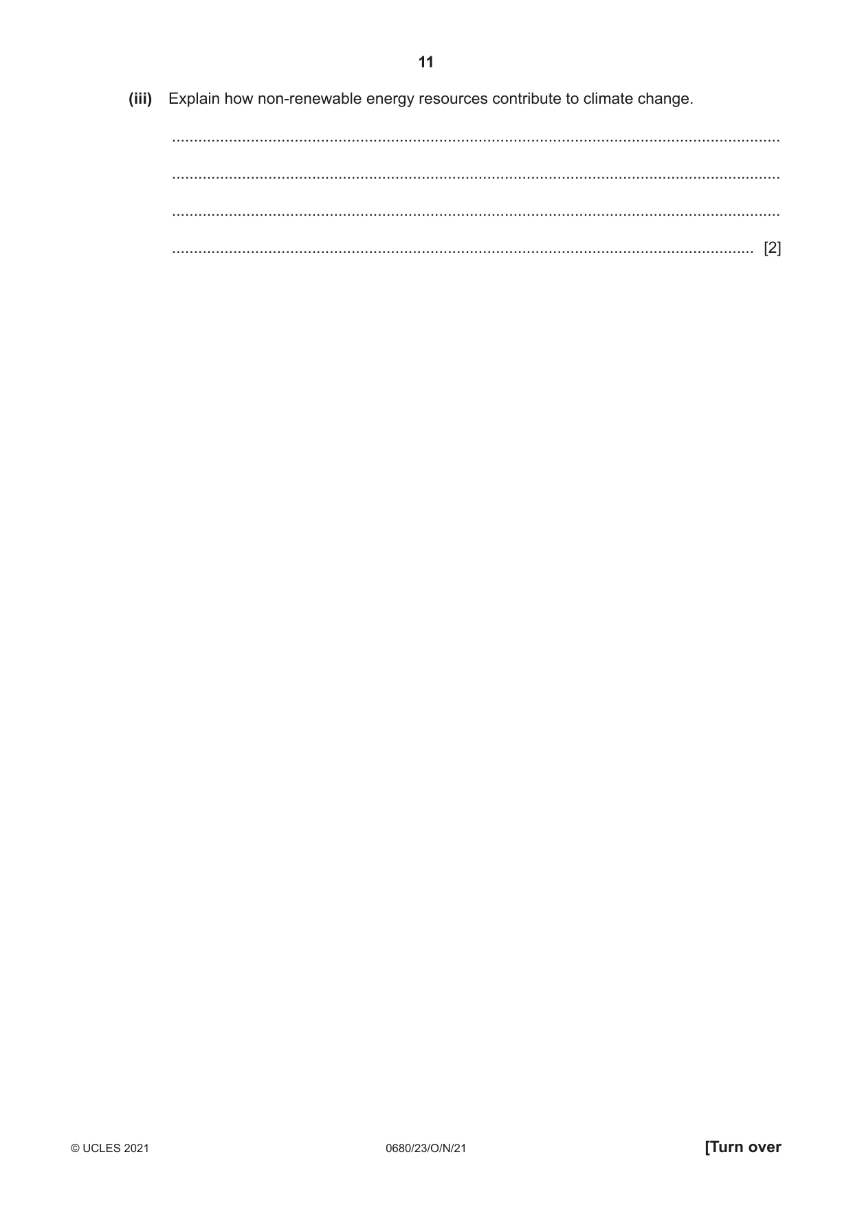 Cambridge IGCSE Environmental Management 0680 2021 Oct/Nov Paper 2 · Variant 3 question paper, page 11 of 32