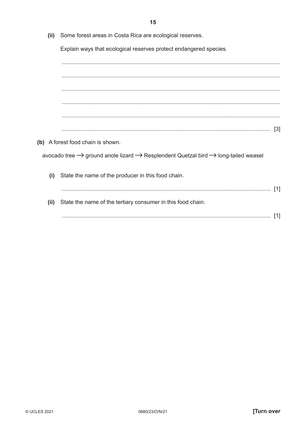 Cambridge IGCSE Environmental Management 0680 2021 Oct/Nov Paper 2 · Variant 3 question paper, page 15 of 32