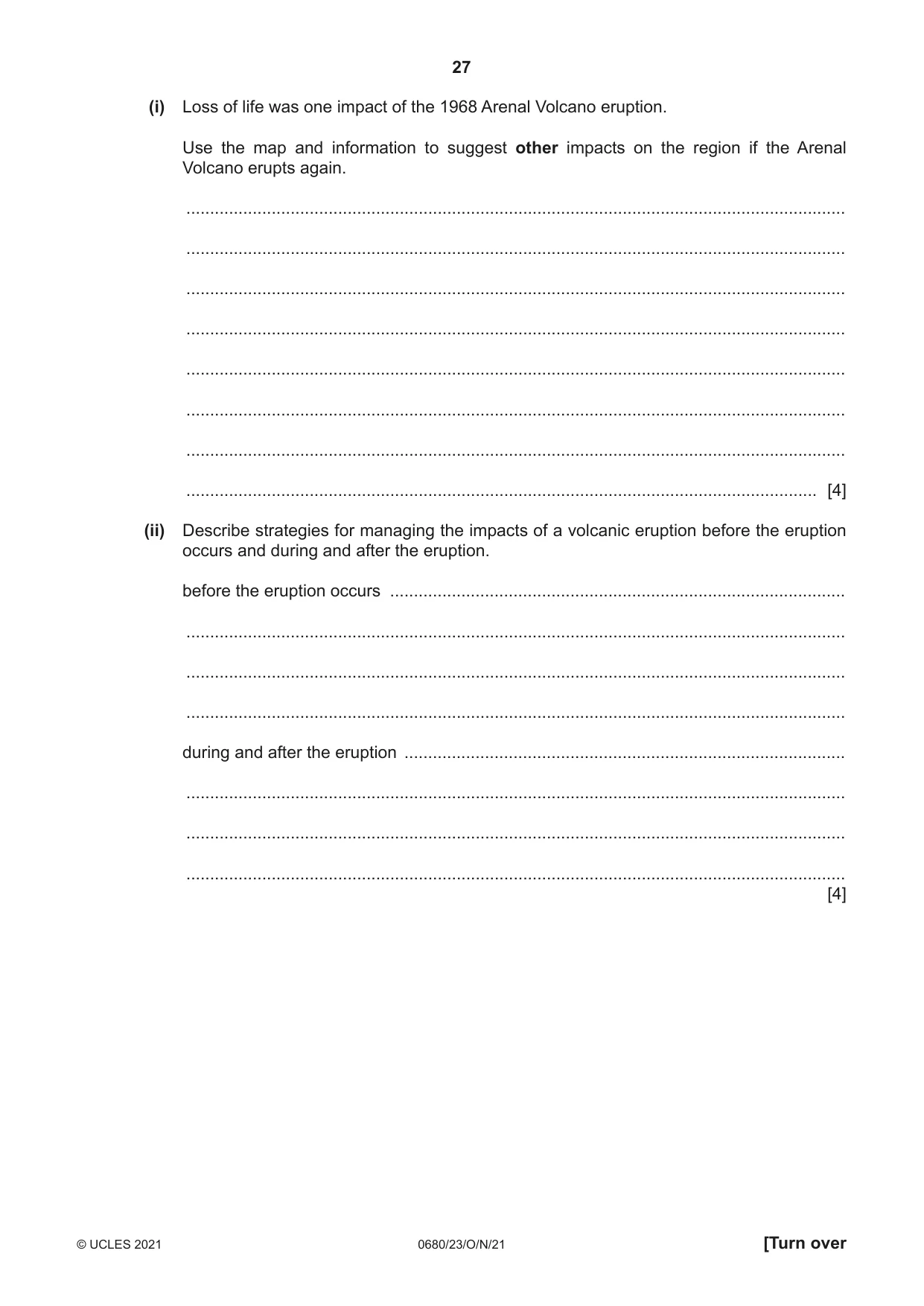 Cambridge IGCSE Environmental Management 0680 2021 Oct/Nov Paper 2 · Variant 3 question paper, page 27 of 32