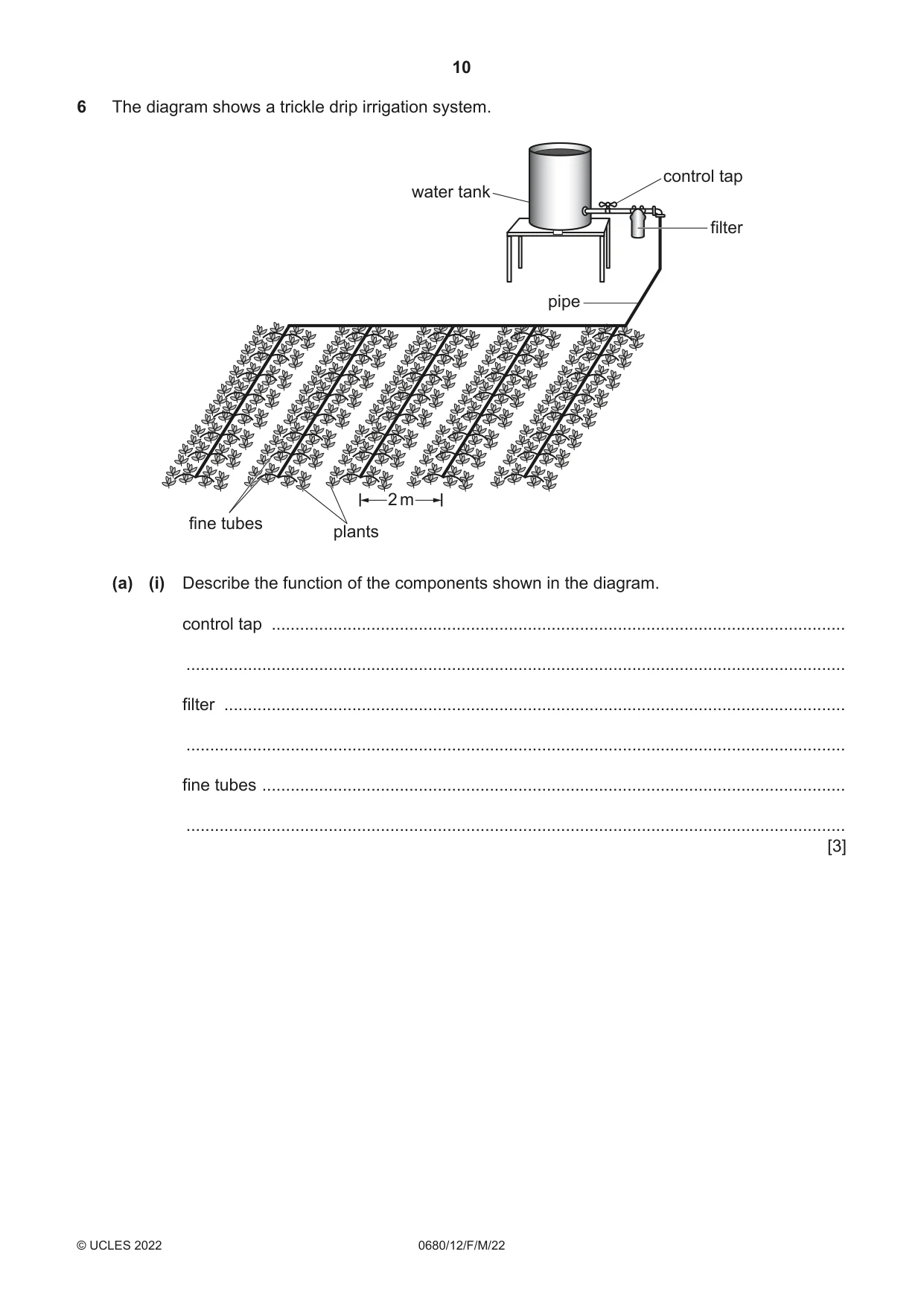 Cambridge IGCSE Environmental Management 0680 2022 Feb/March Paper 1 · Variant 2 question paper, page 10 of 20