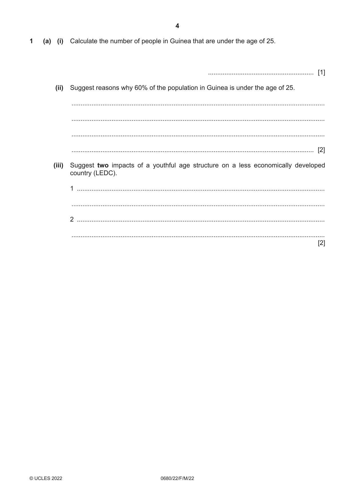 Cambridge IGCSE Environmental Management 0680 2022 Feb/March Paper 2 · Variant 2 question paper, page 4 of 20