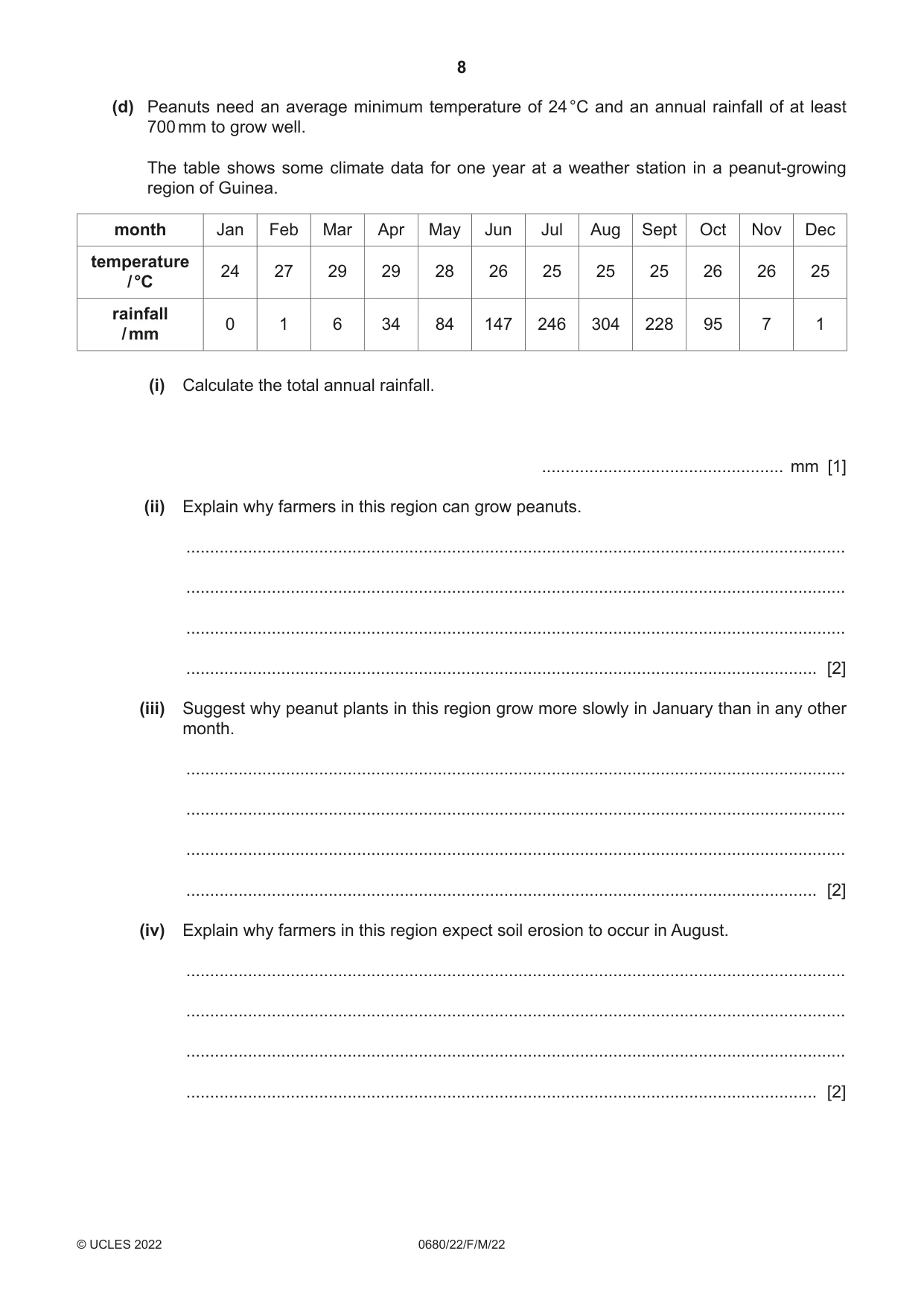 Cambridge IGCSE Environmental Management 0680 2022 Feb/March Paper 2 · Variant 2 question paper, page 8 of 20