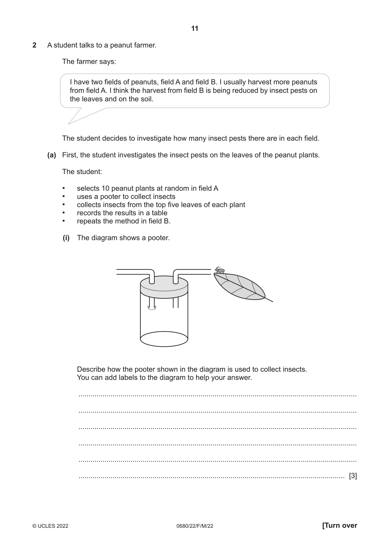 Cambridge IGCSE Environmental Management 0680 2022 Feb/March Paper 2 · Variant 2 question paper, page 11 of 20