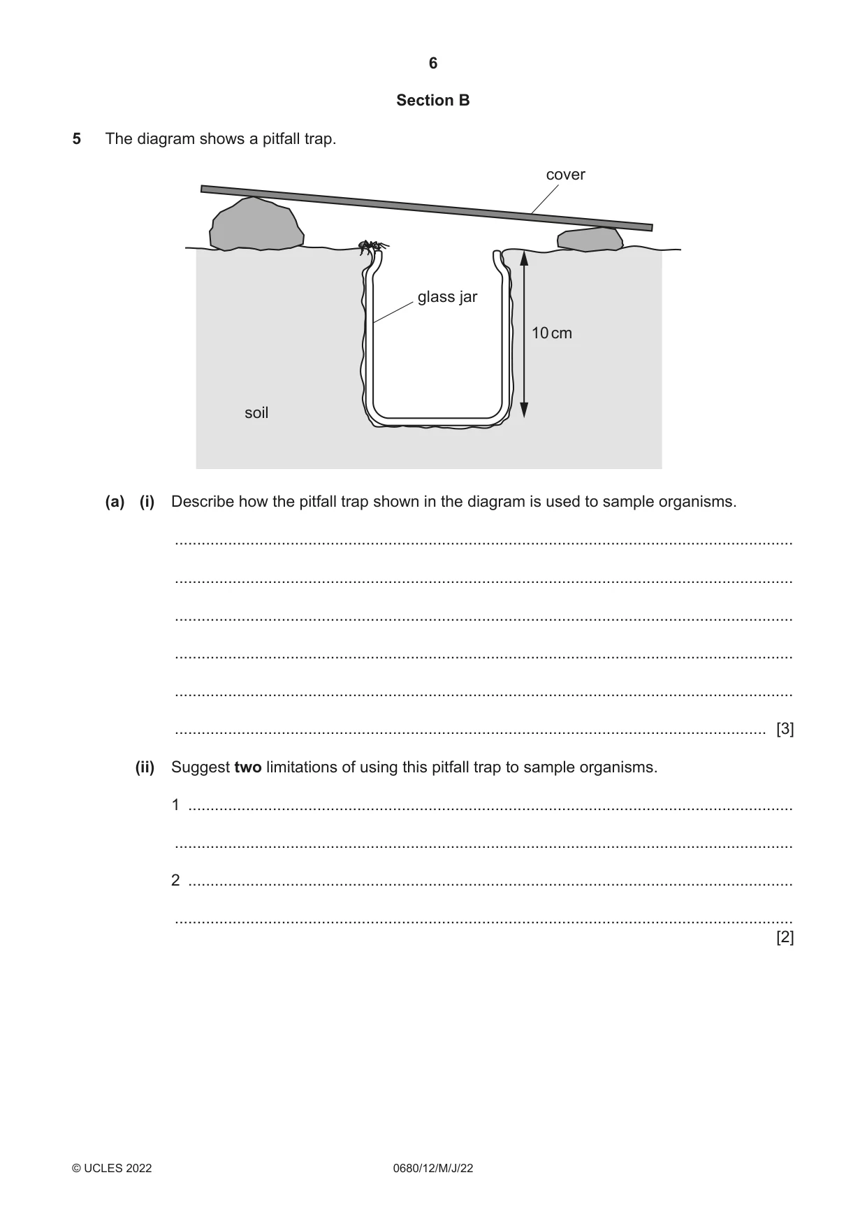 Cambridge IGCSE Environmental Management 0680 2022 May/June Paper 1 · Variant 2 question paper, page 6 of 20