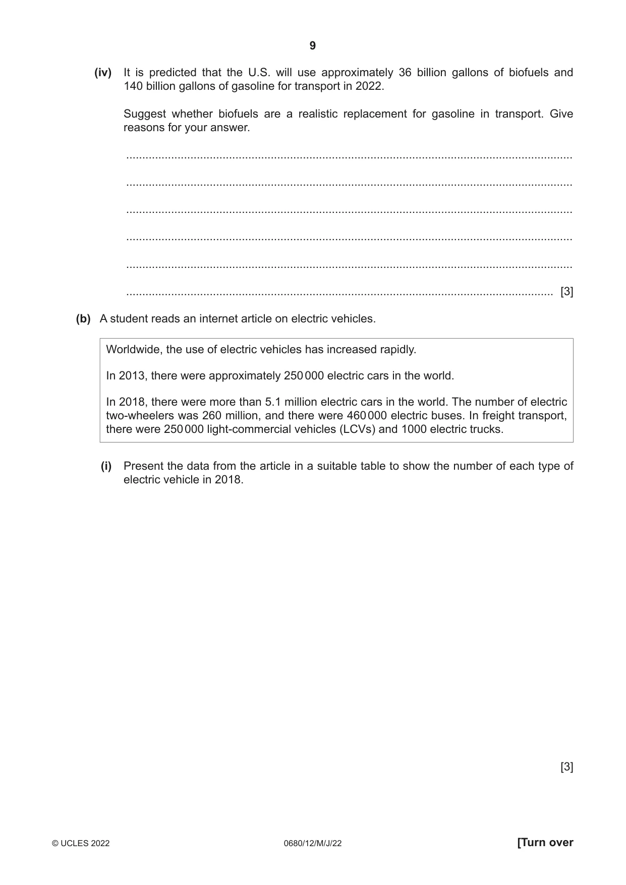 Cambridge IGCSE Environmental Management 0680 2022 May/June Paper 1 · Variant 2 question paper, page 9 of 20