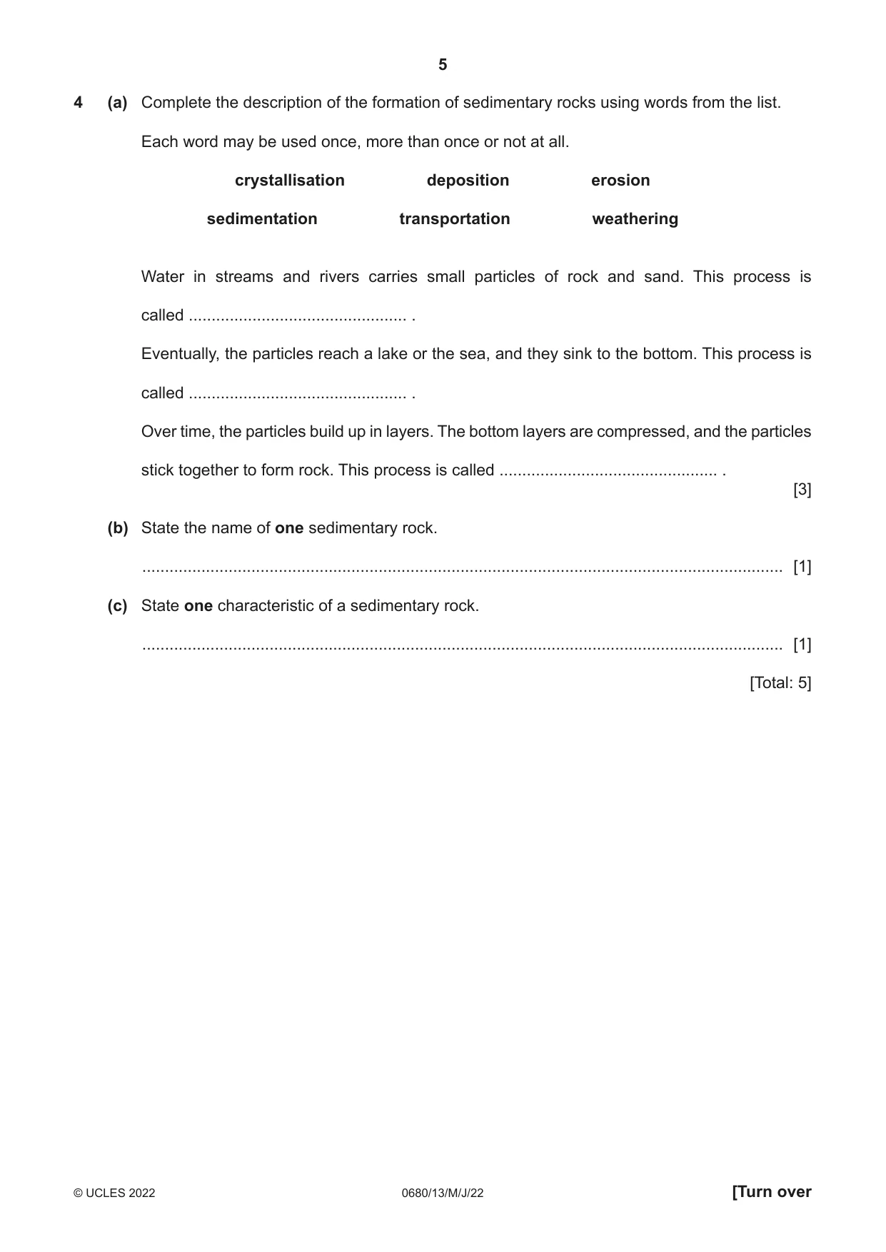 Cambridge IGCSE Environmental Management 0680 2022 May/June Paper 1 · Variant 3 question paper, page 5 of 20
