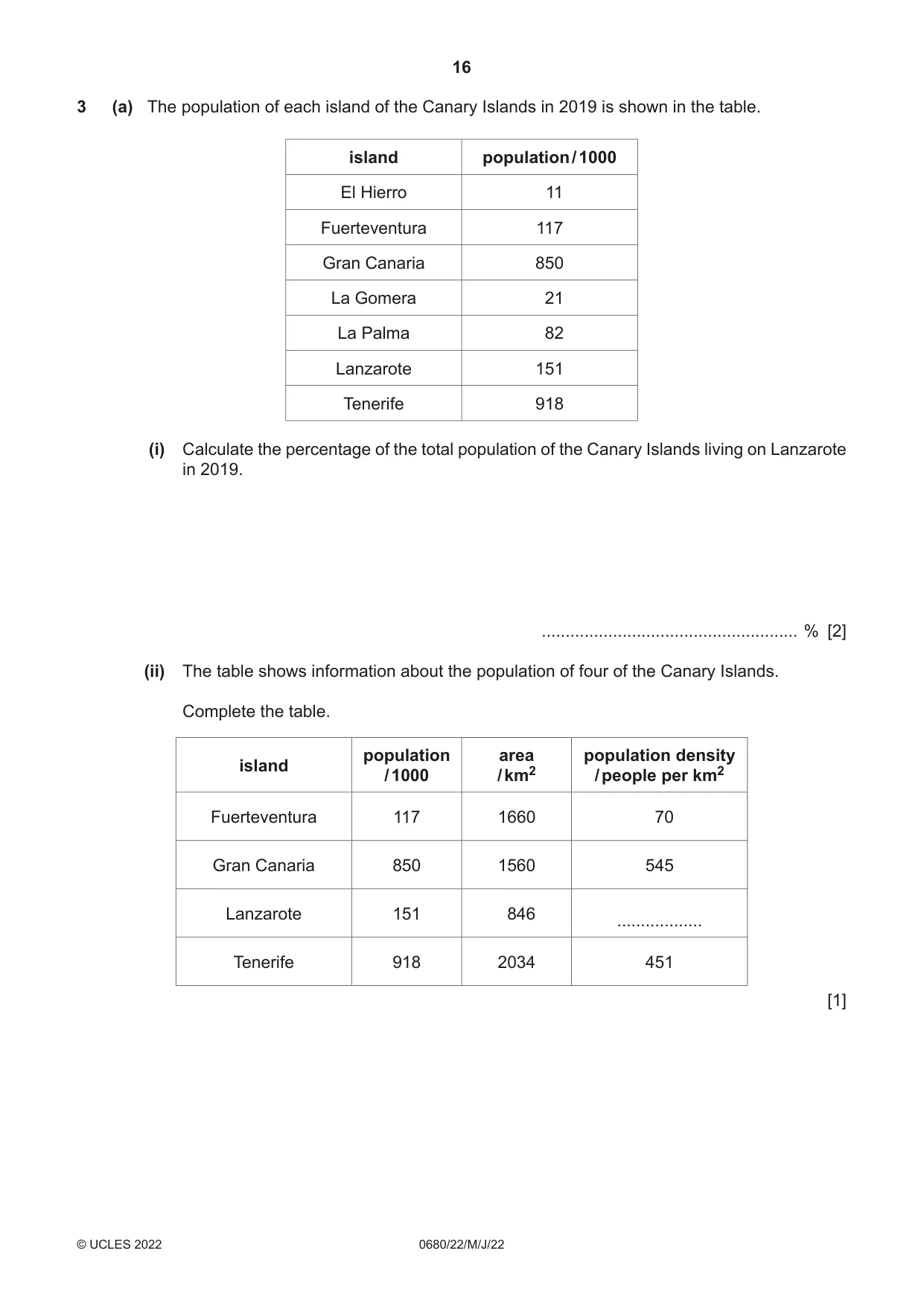Cambridge IGCSE Environmental Management 0680 2022 May/June Paper 2 · Variant 2 question paper, page 16 of 24