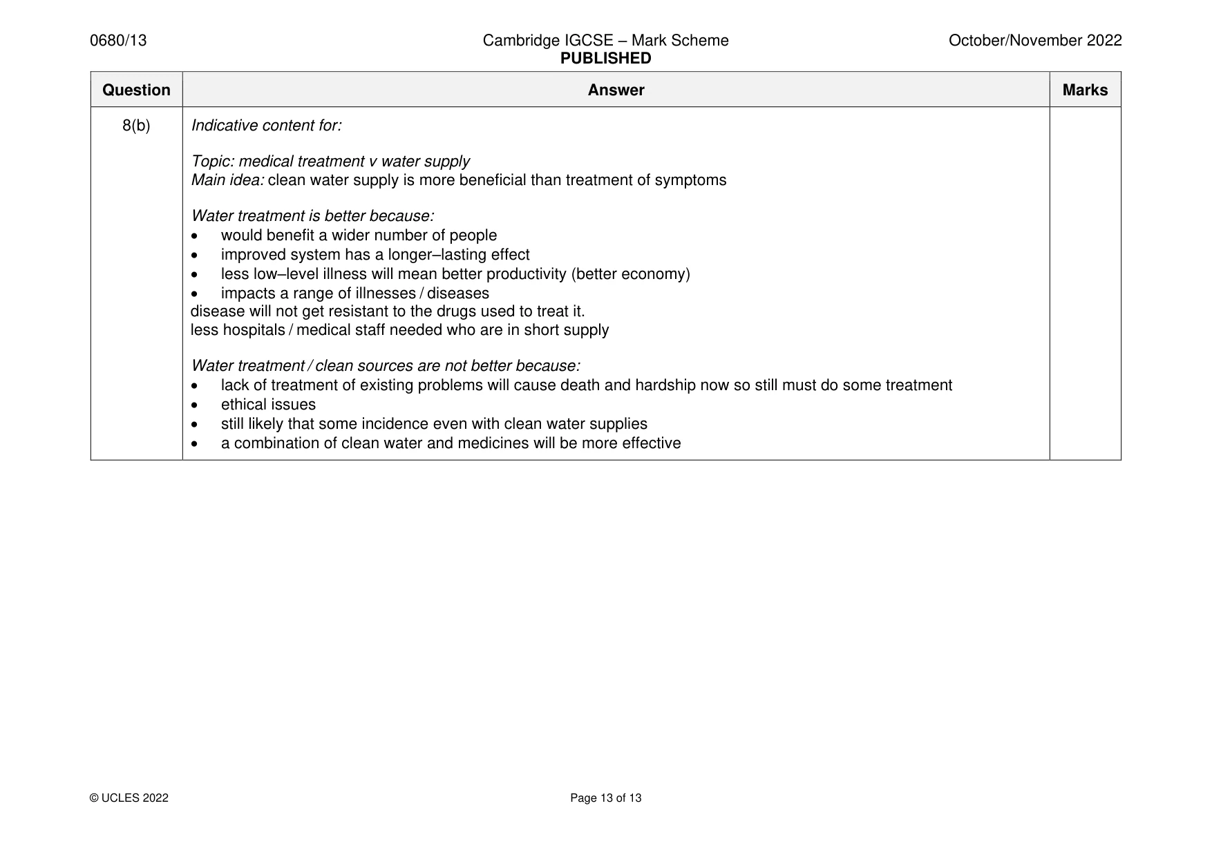 Mark scheme, page 13 of 13