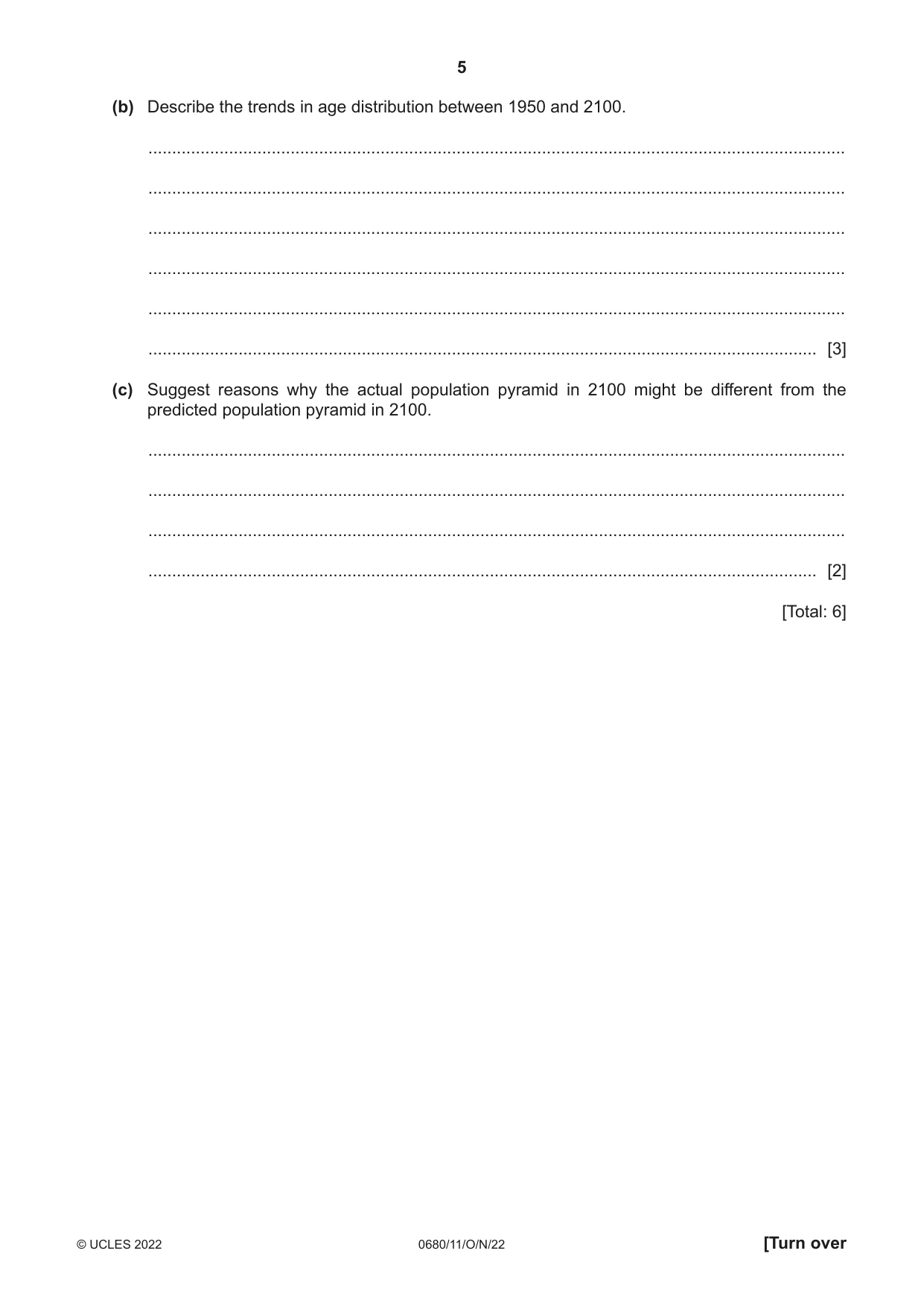 Cambridge IGCSE Environmental Management 0680 2022 Oct/Nov Paper 1 · Variant 1 question paper, page 5 of 20