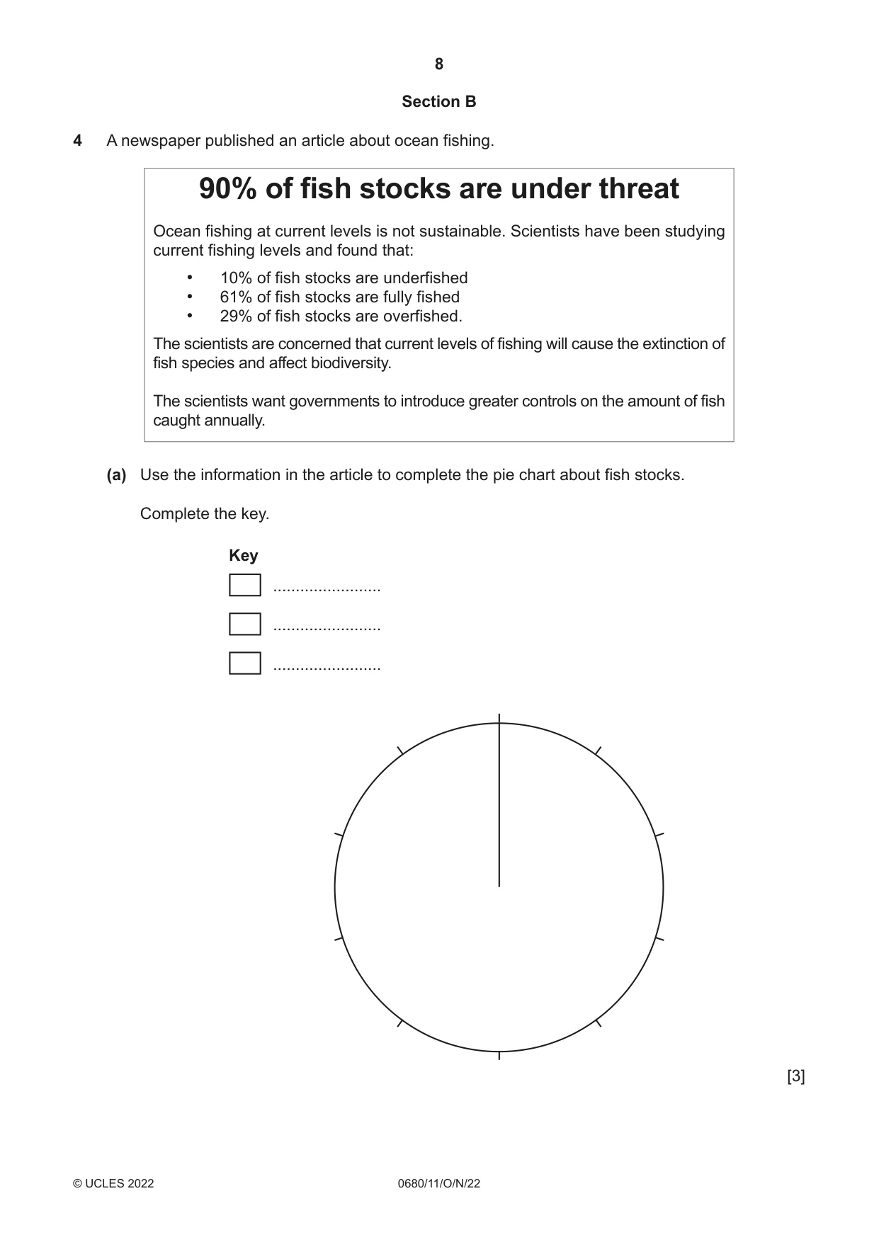 Cambridge IGCSE Environmental Management 0680 2022 Oct/Nov Paper 1 · Variant 1 question paper, page 8 of 20