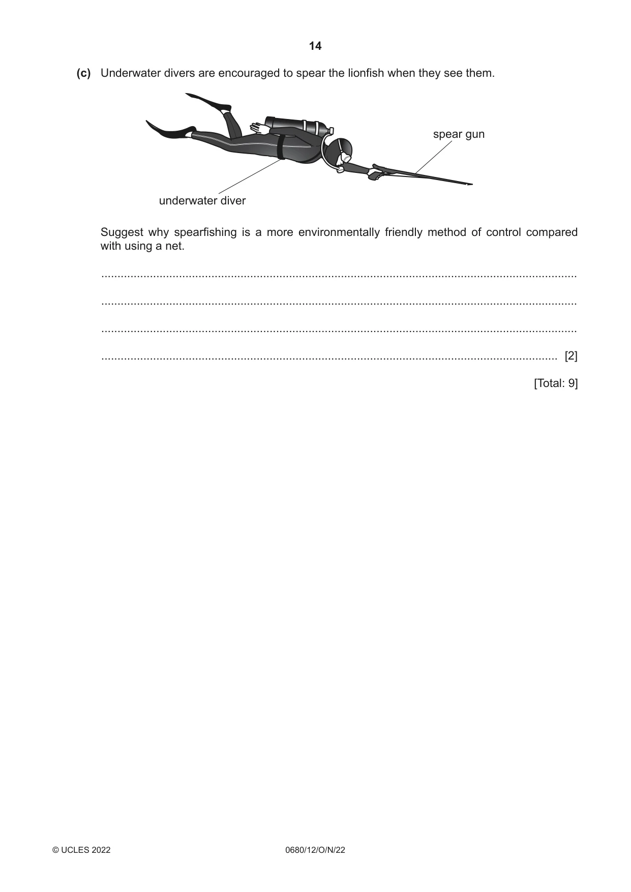 Cambridge IGCSE Environmental Management 0680 2022 Oct/Nov Paper 1 · Variant 2 question paper, page 14 of 20