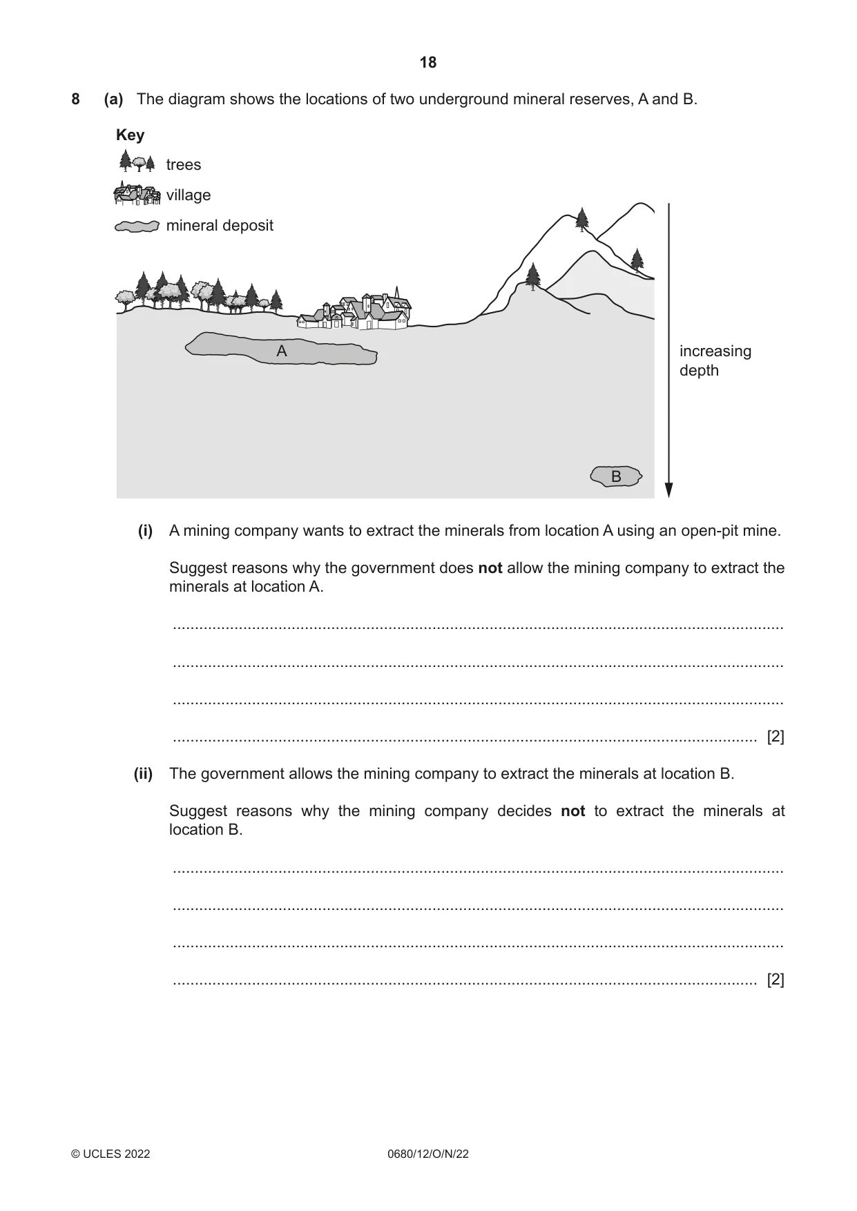 Cambridge IGCSE Environmental Management 0680 2022 Oct/Nov Paper 1 · Variant 2 question paper, page 18 of 20