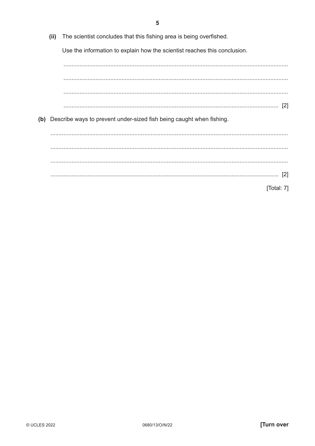 Cambridge IGCSE Environmental Management 0680 2022 Oct/Nov Paper 1 · Variant 3 question paper, page 5 of 20