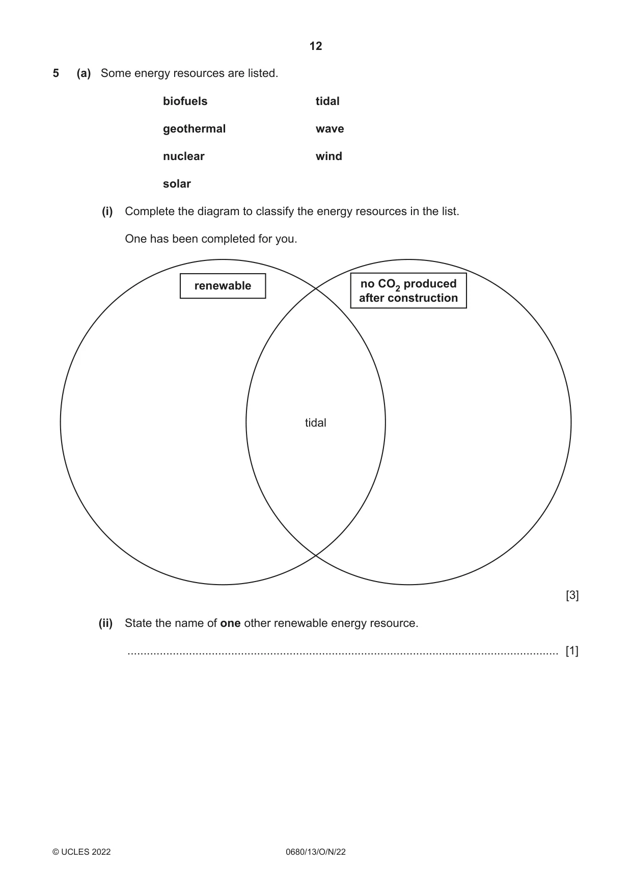 Cambridge IGCSE Environmental Management 0680 2022 Oct/Nov Paper 1 · Variant 3 question paper, page 12 of 20