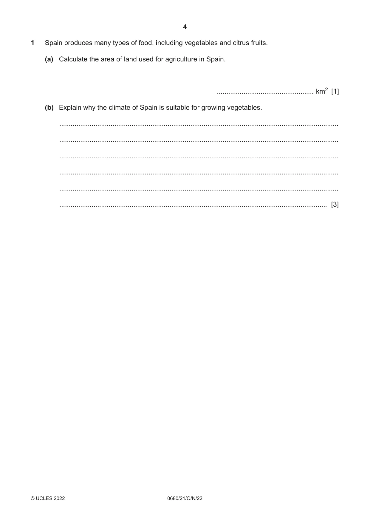 Cambridge IGCSE Environmental Management 0680 2022 Oct/Nov Paper 2 · Variant 1 question paper, page 4 of 24