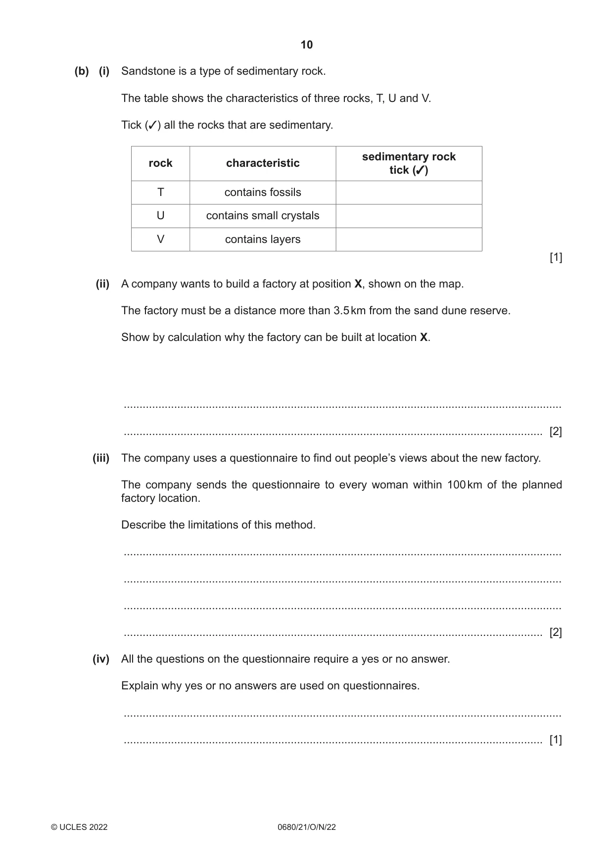 Cambridge IGCSE Environmental Management 0680 2022 Oct/Nov Paper 2 · Variant 1 question paper, page 10 of 24