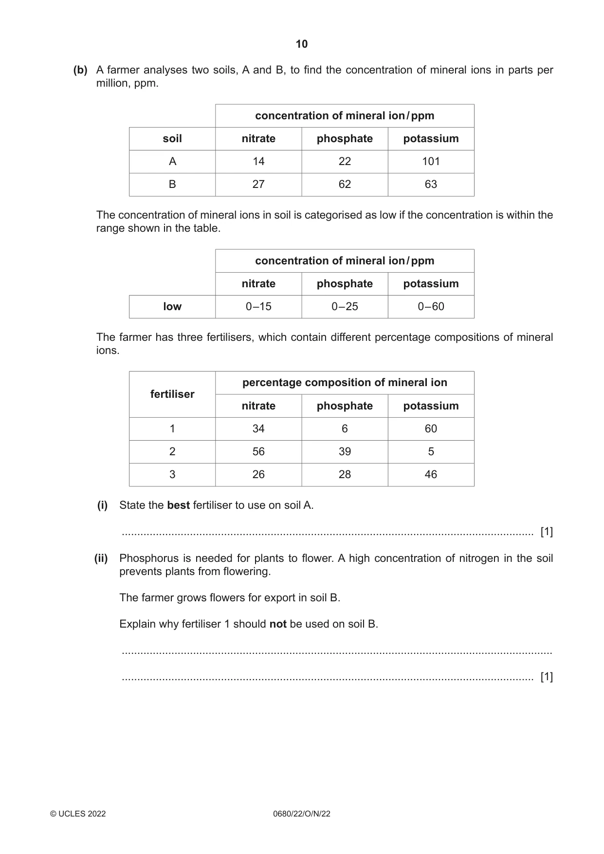 Cambridge IGCSE Environmental Management 0680 2022 Oct/Nov Paper 2 · Variant 2 question paper, page 10 of 28