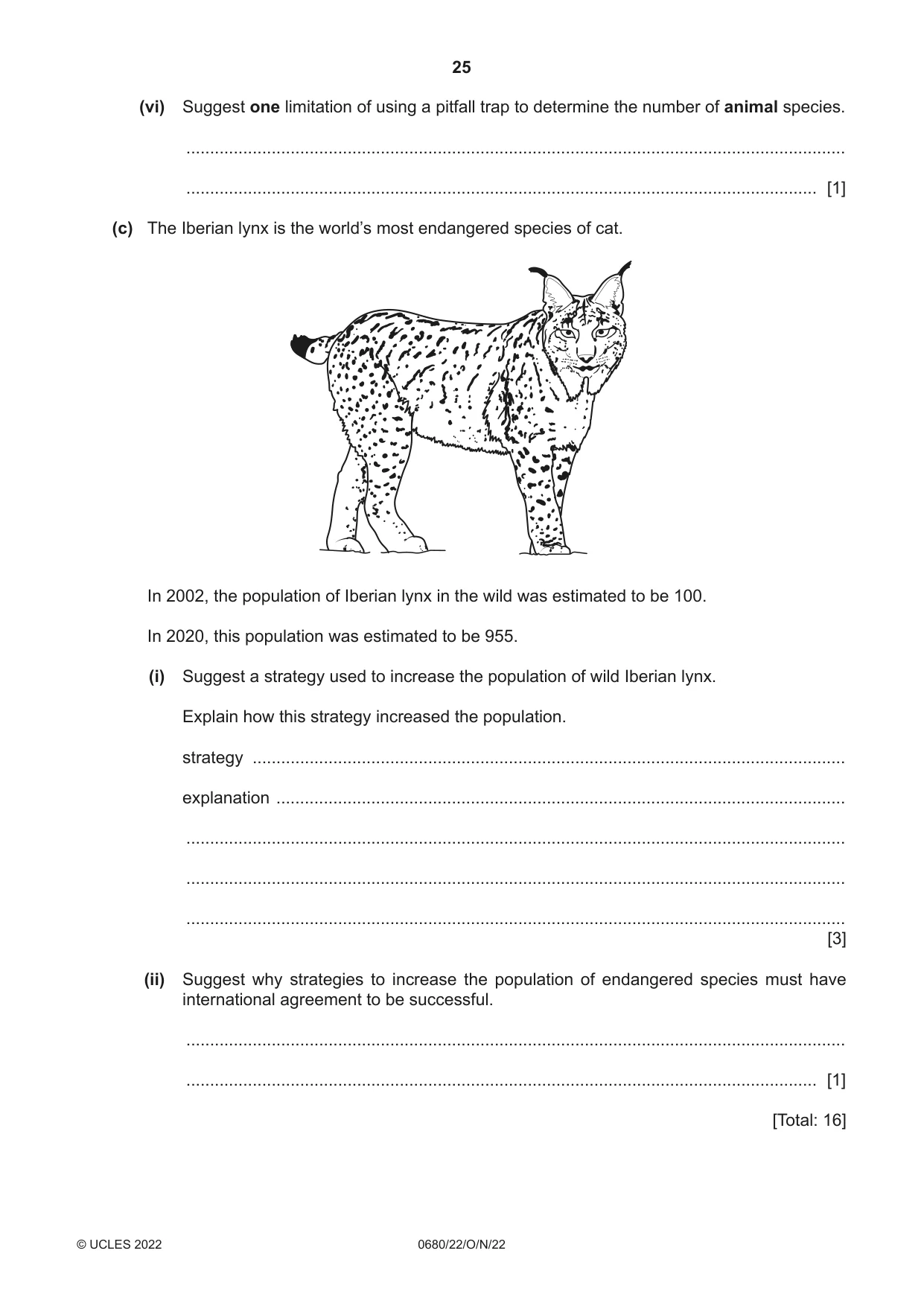 Cambridge IGCSE Environmental Management 0680 2022 Oct/Nov Paper 2 · Variant 2 question paper, page 25 of 28