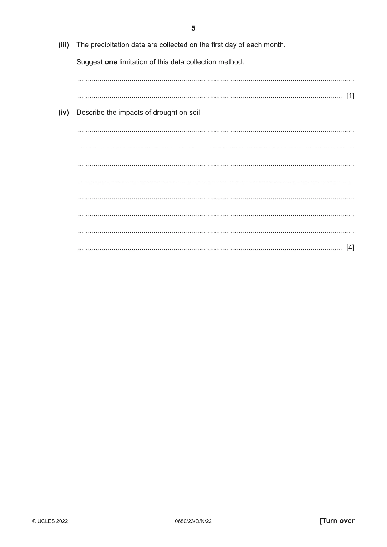 Cambridge IGCSE Environmental Management 0680 2022 Oct/Nov Paper 2 · Variant 3 question paper, page 5 of 24