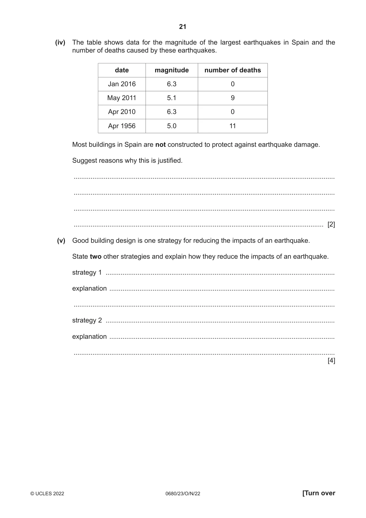 Cambridge IGCSE Environmental Management 0680 2022 Oct/Nov Paper 2 · Variant 3 question paper, page 21 of 24