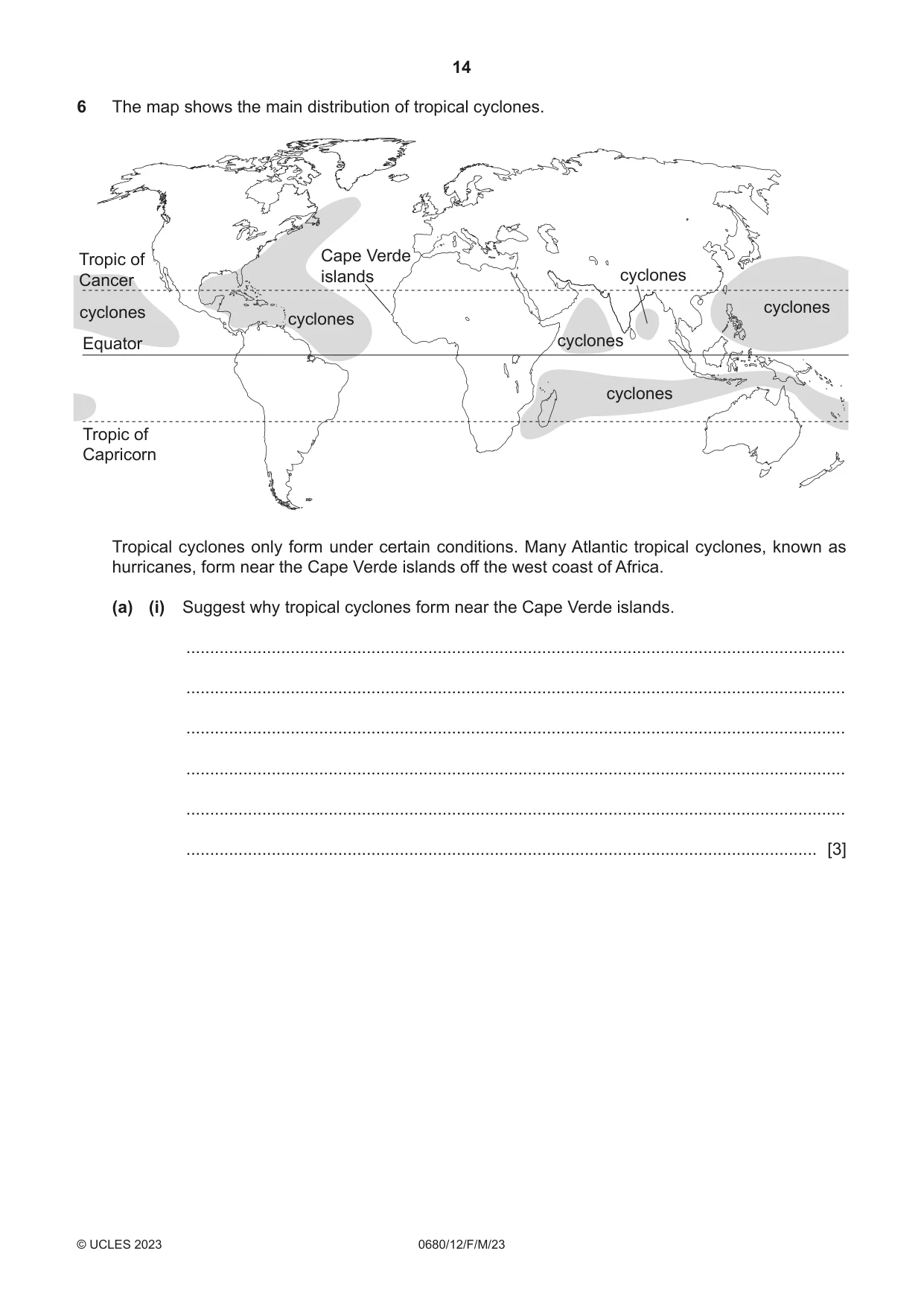 Cambridge IGCSE Environmental Management 0680 2023 Feb/March Paper 1 · Variant 2 question paper, page 14 of 20