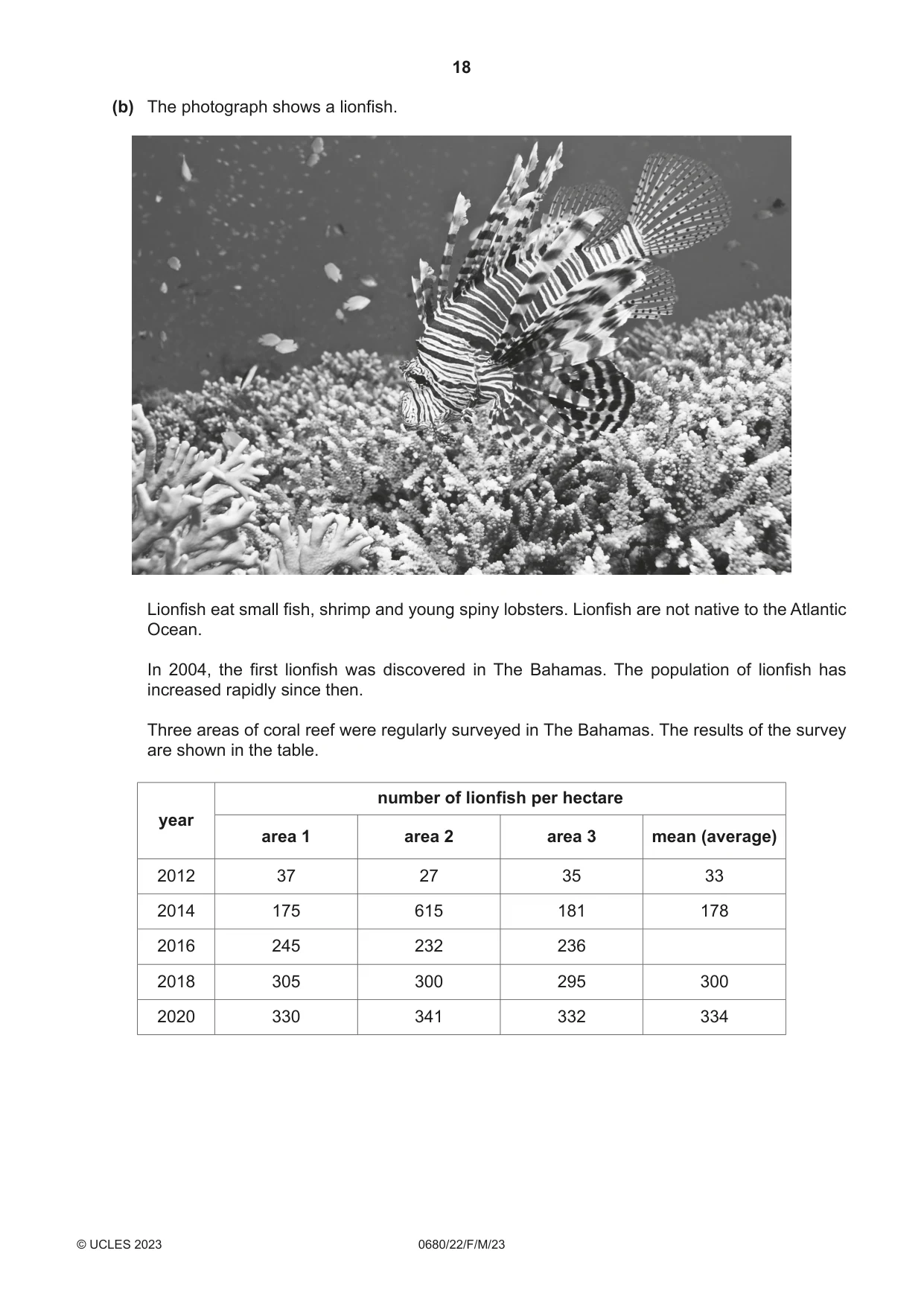 Cambridge IGCSE Environmental Management 0680 2023 Feb/March Paper 2 · Variant 2 question paper, page 18 of 20