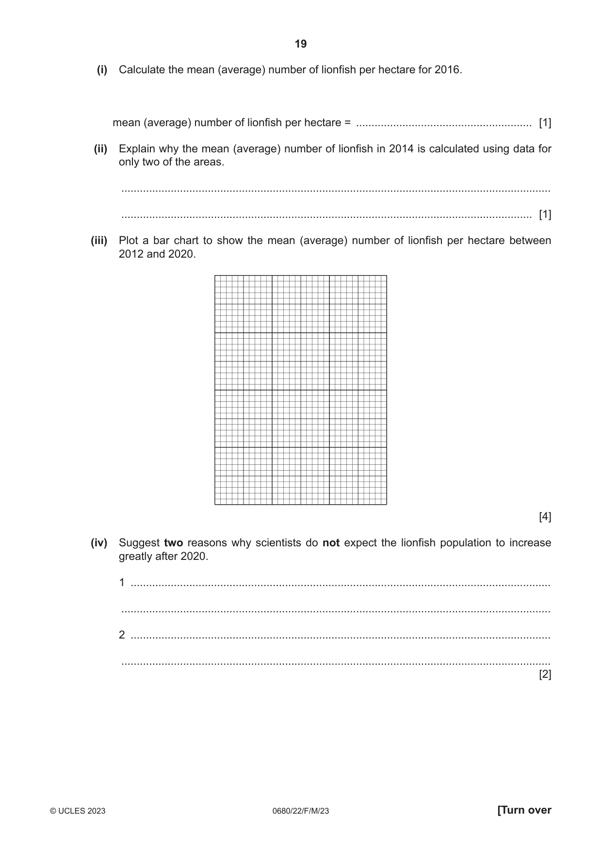 Cambridge IGCSE Environmental Management 0680 2023 Feb/March Paper 2 · Variant 2 question paper, page 19 of 20