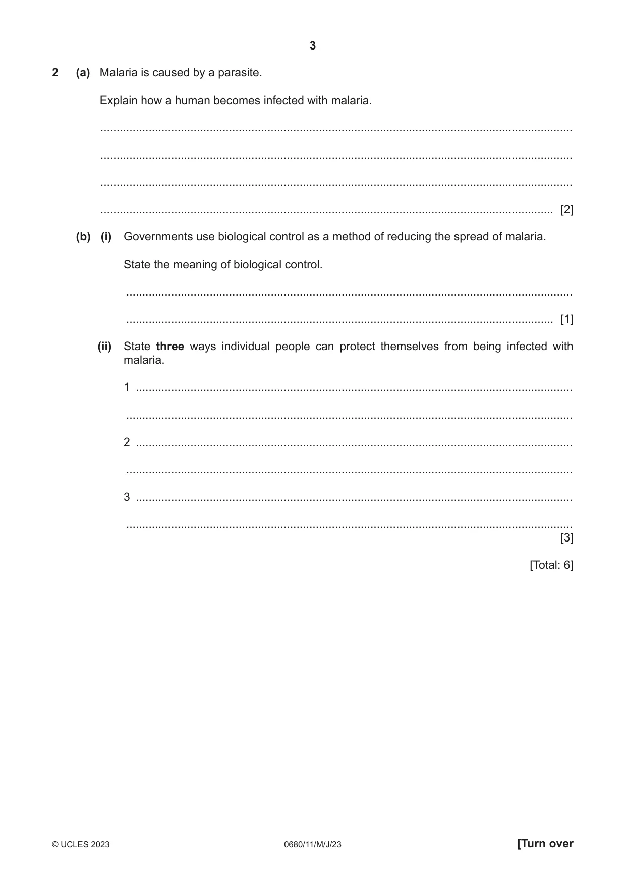 Cambridge IGCSE Environmental Management 0680 2023 May/June Paper 1 · Variant 1 question paper, page 3 of 20