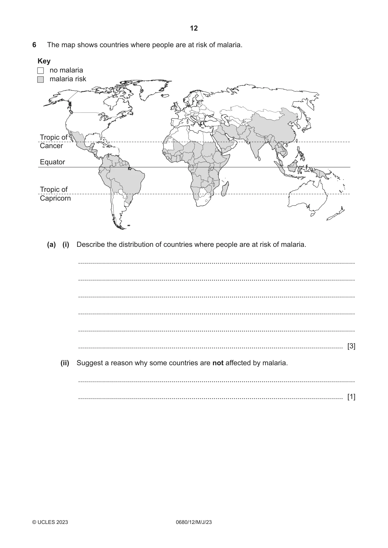 Cambridge IGCSE Environmental Management 0680 2023 May/June Paper 1 · Variant 2 question paper, page 12 of 20