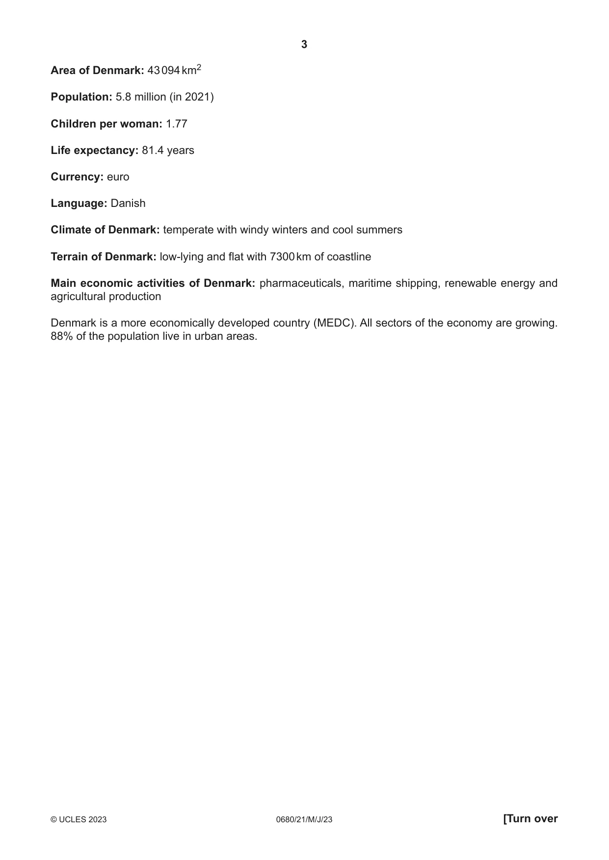 Cambridge IGCSE Environmental Management 0680 2023 May/June Paper 2 · Variant 1 question paper, page 3 of 20