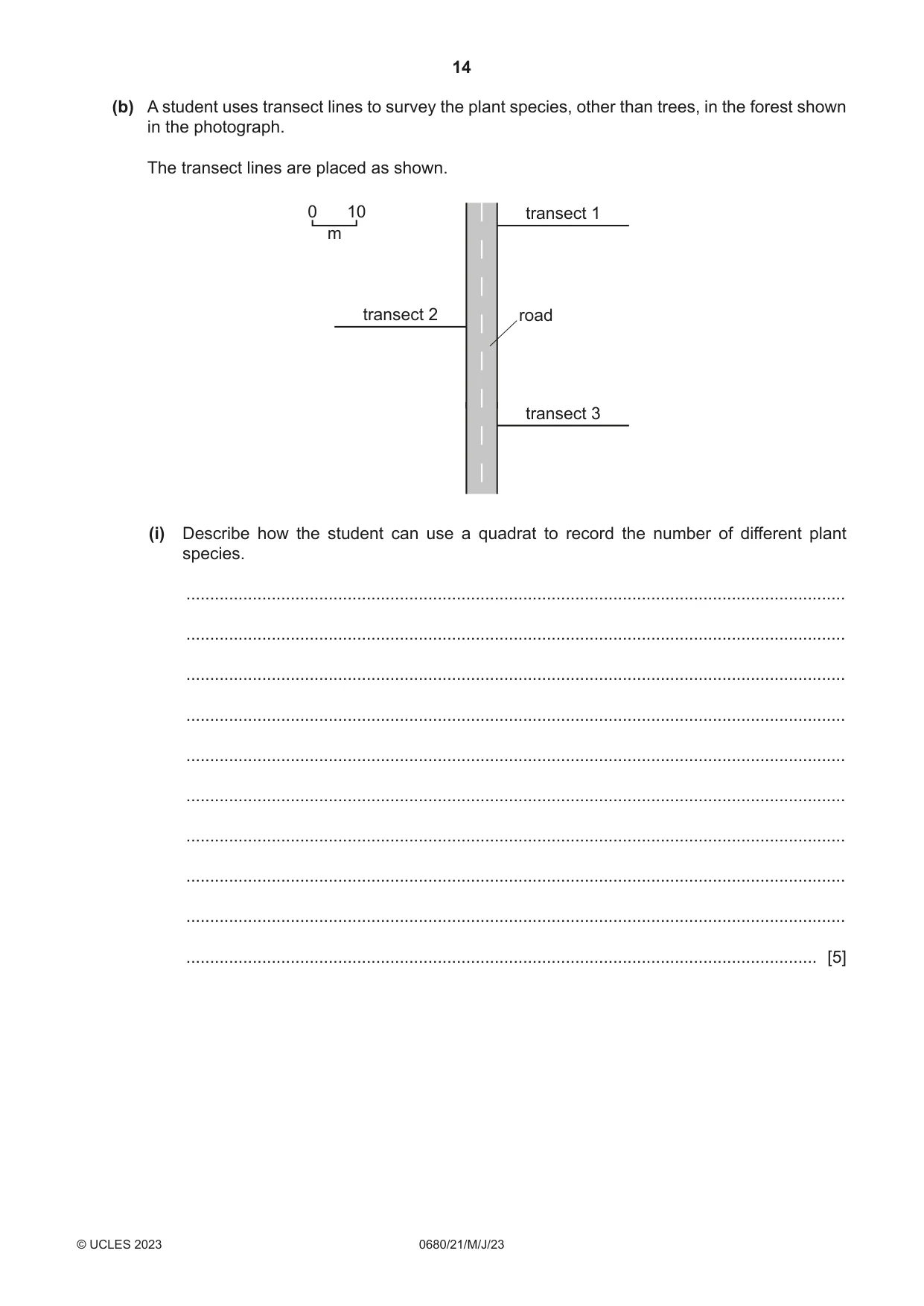 Cambridge IGCSE Environmental Management 0680 2023 May/June Paper 2 · Variant 1 question paper, page 14 of 20