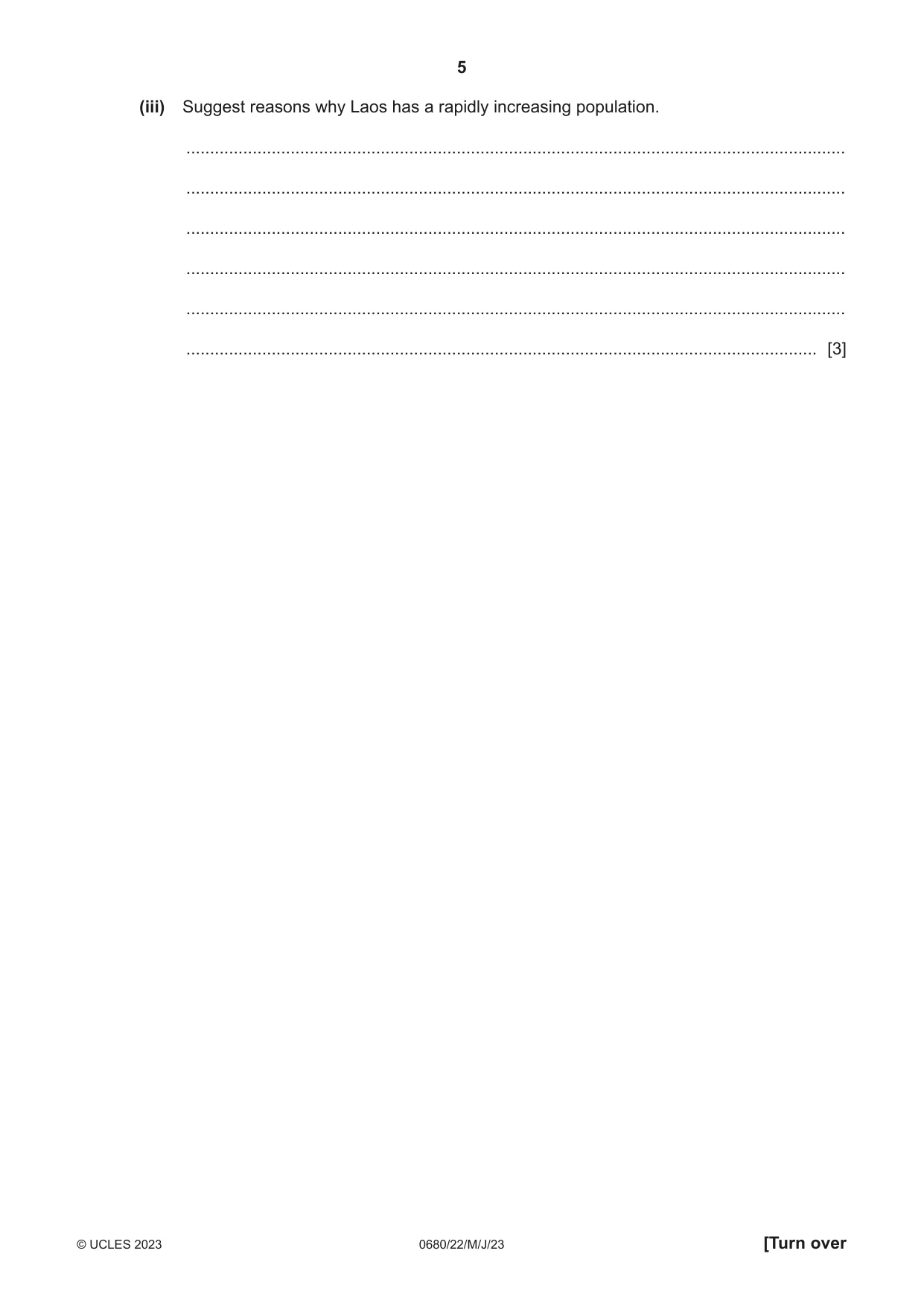 Cambridge IGCSE Environmental Management 0680 2023 May/June Paper 2 · Variant 2 question paper, page 5 of 20