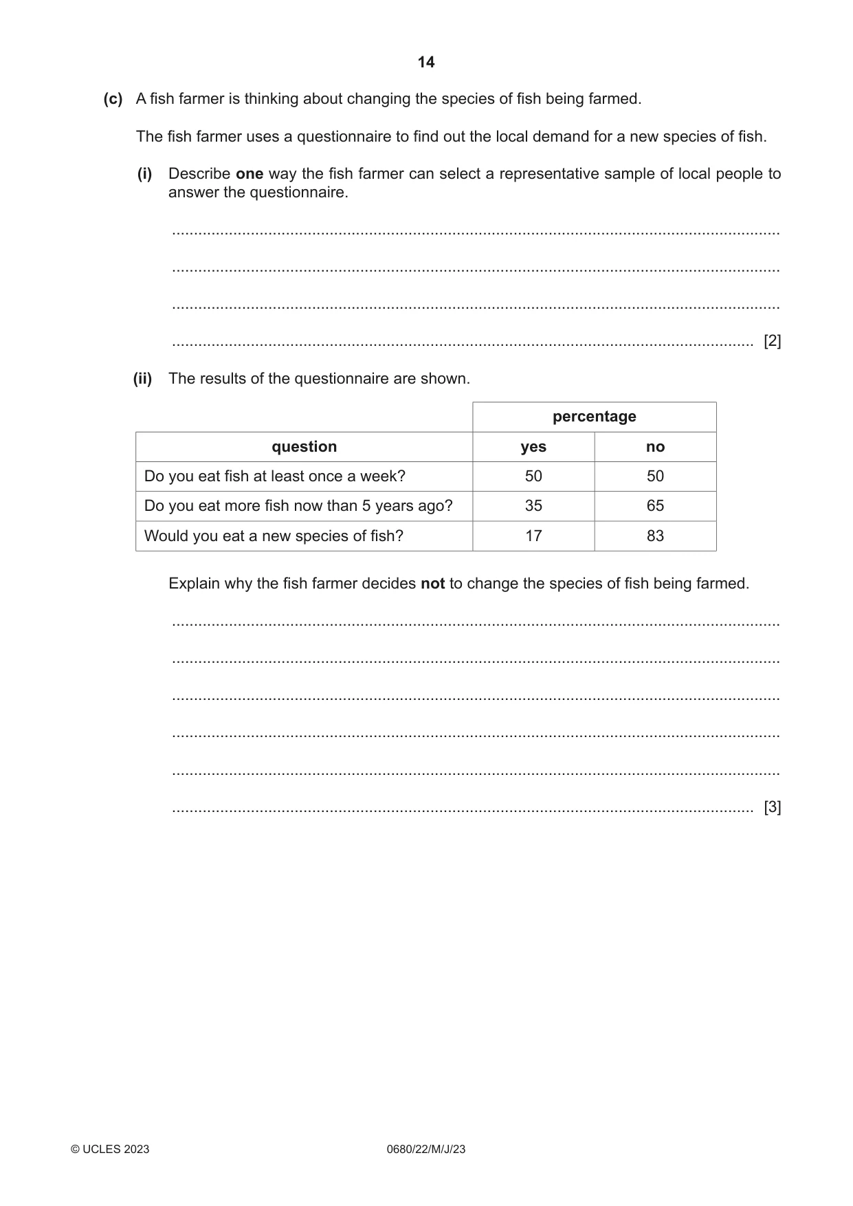 Cambridge IGCSE Environmental Management 0680 2023 May/June Paper 2 · Variant 2 question paper, page 14 of 20